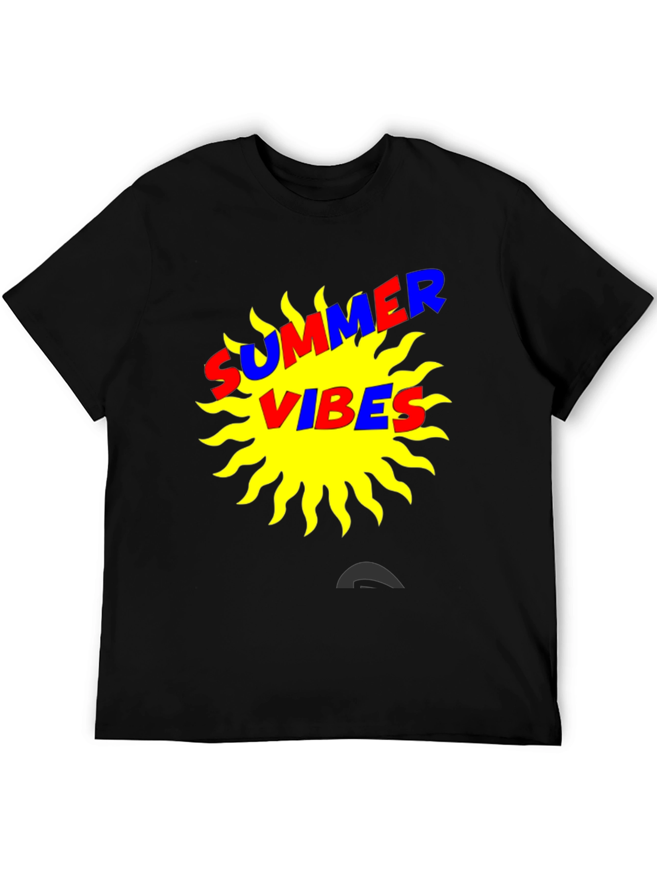Summer Vibes Graphic T-Shirt - Black Cotton Tee