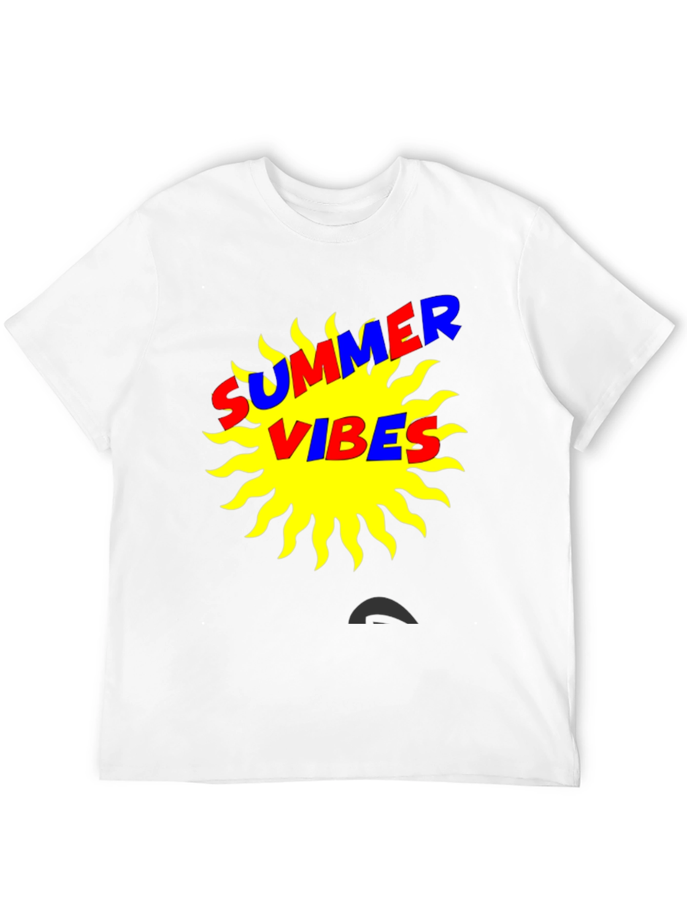 Summer Vibes Graphic T-Shirt - Black Cotton Tee