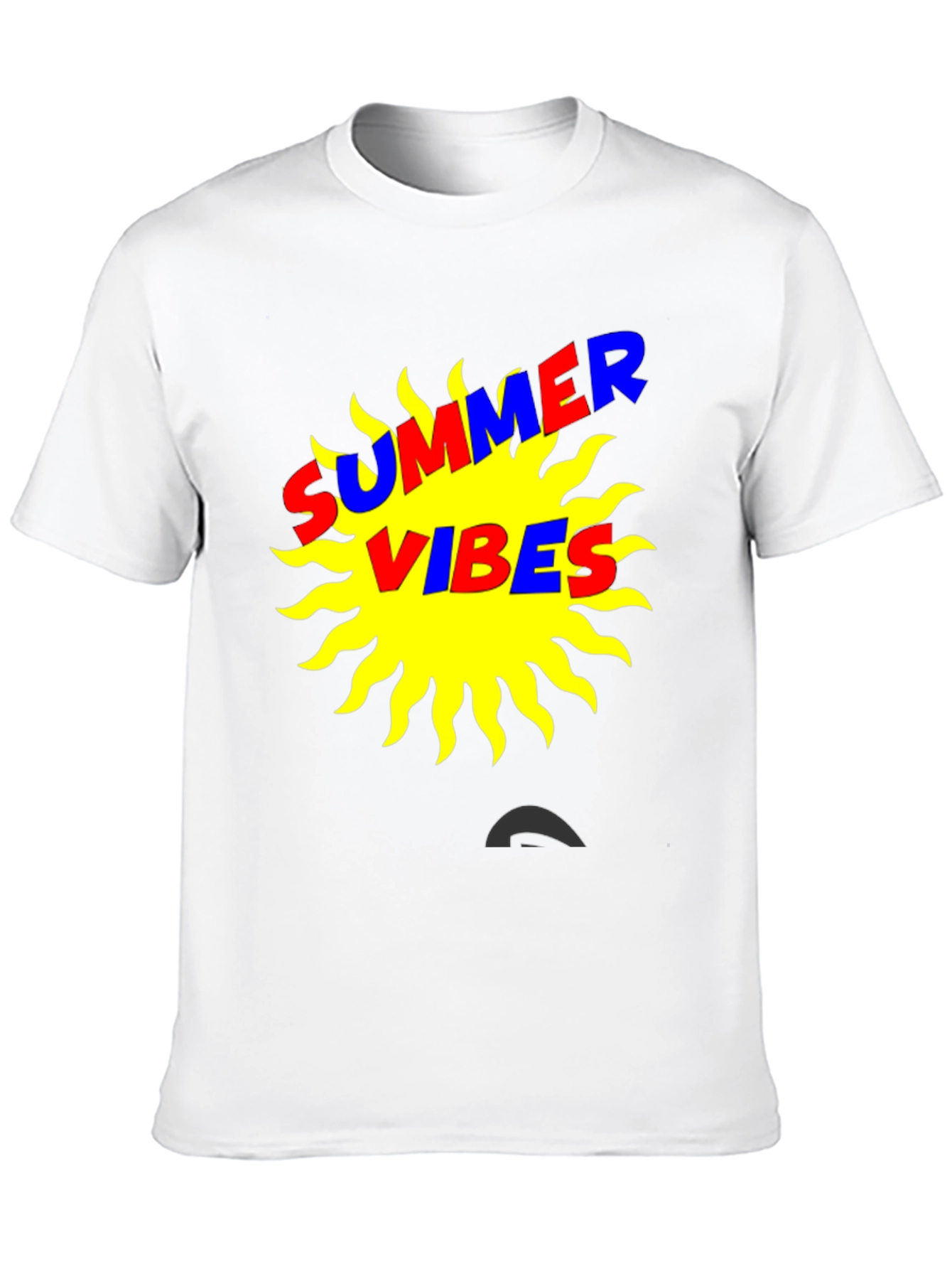 Summer Vibes Graphic T-Shirt - Black Cotton Tee