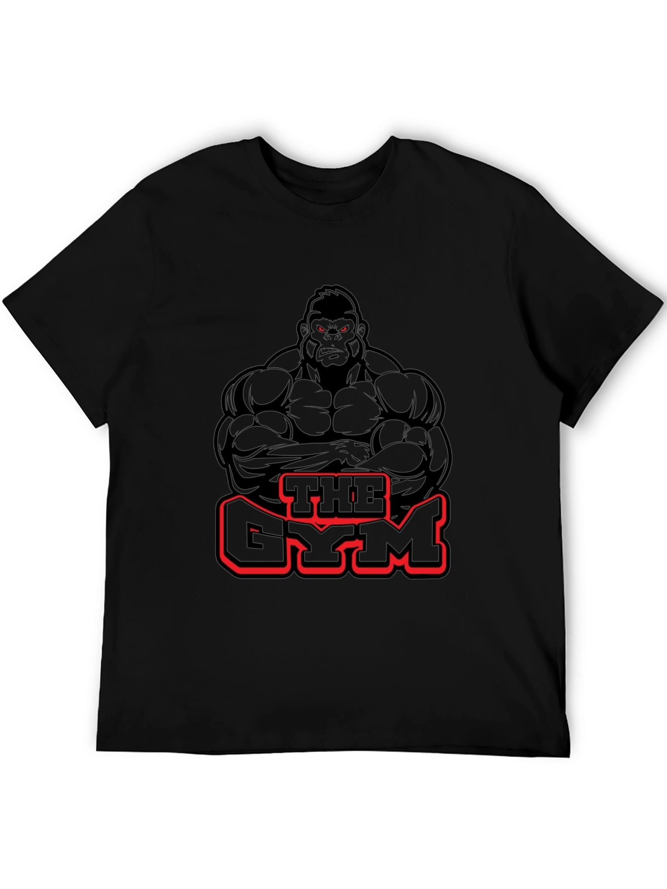 The Gym Gorilla Black Graphic T-Shirt