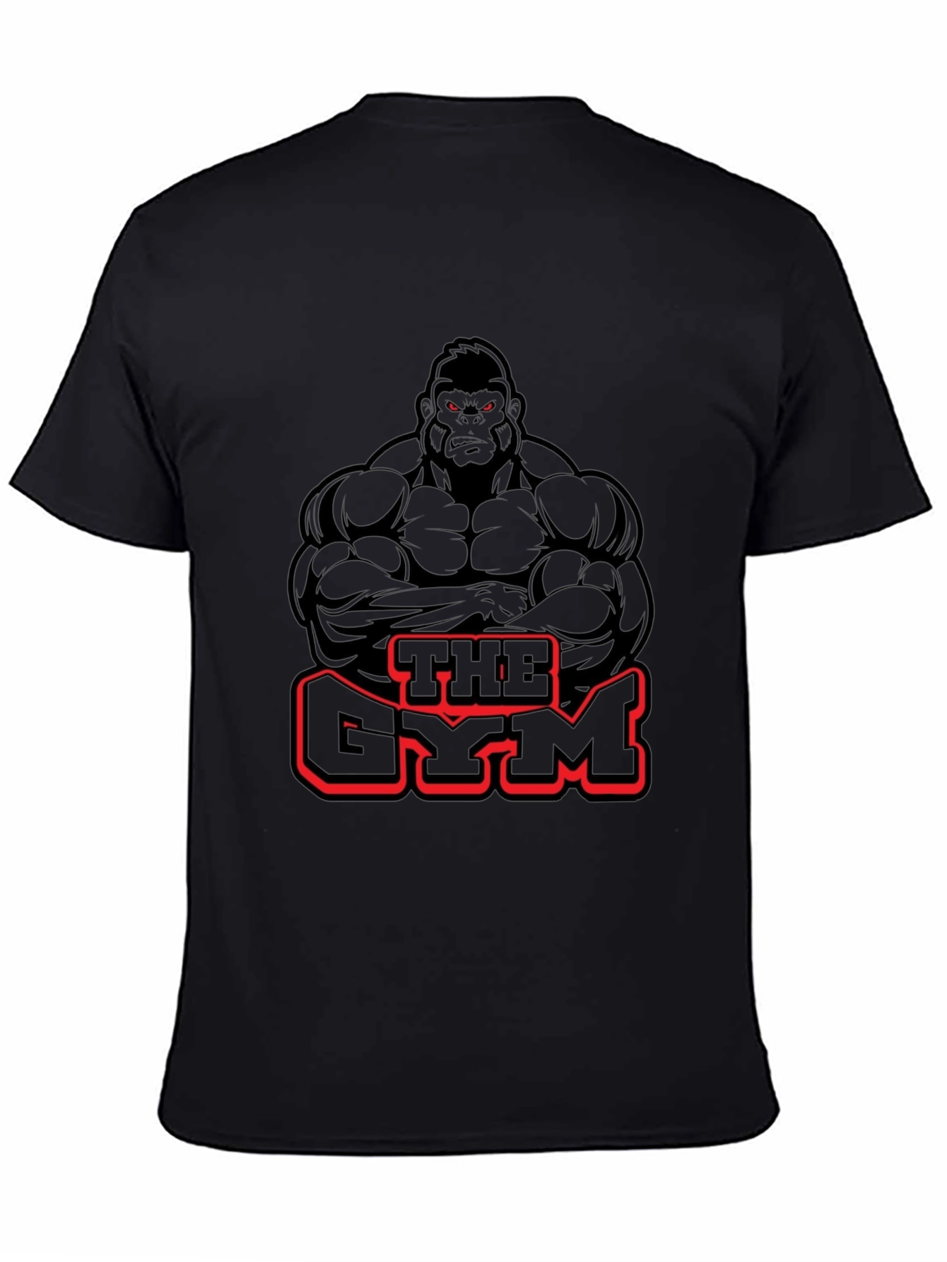 The Gym Gorilla Black Graphic T-Shirt