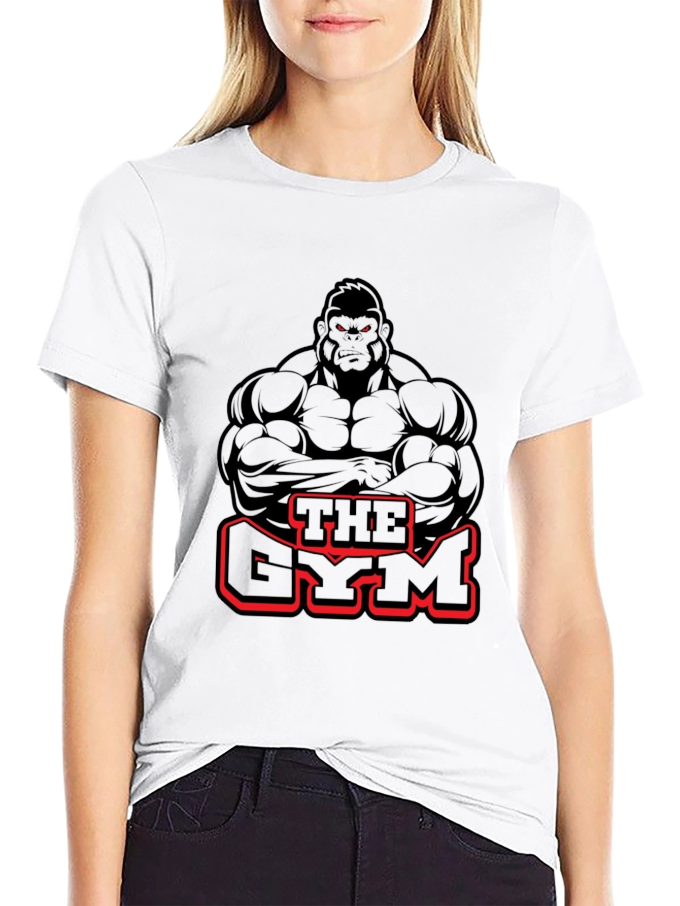 The Gym Gorilla Black Graphic T-Shirt