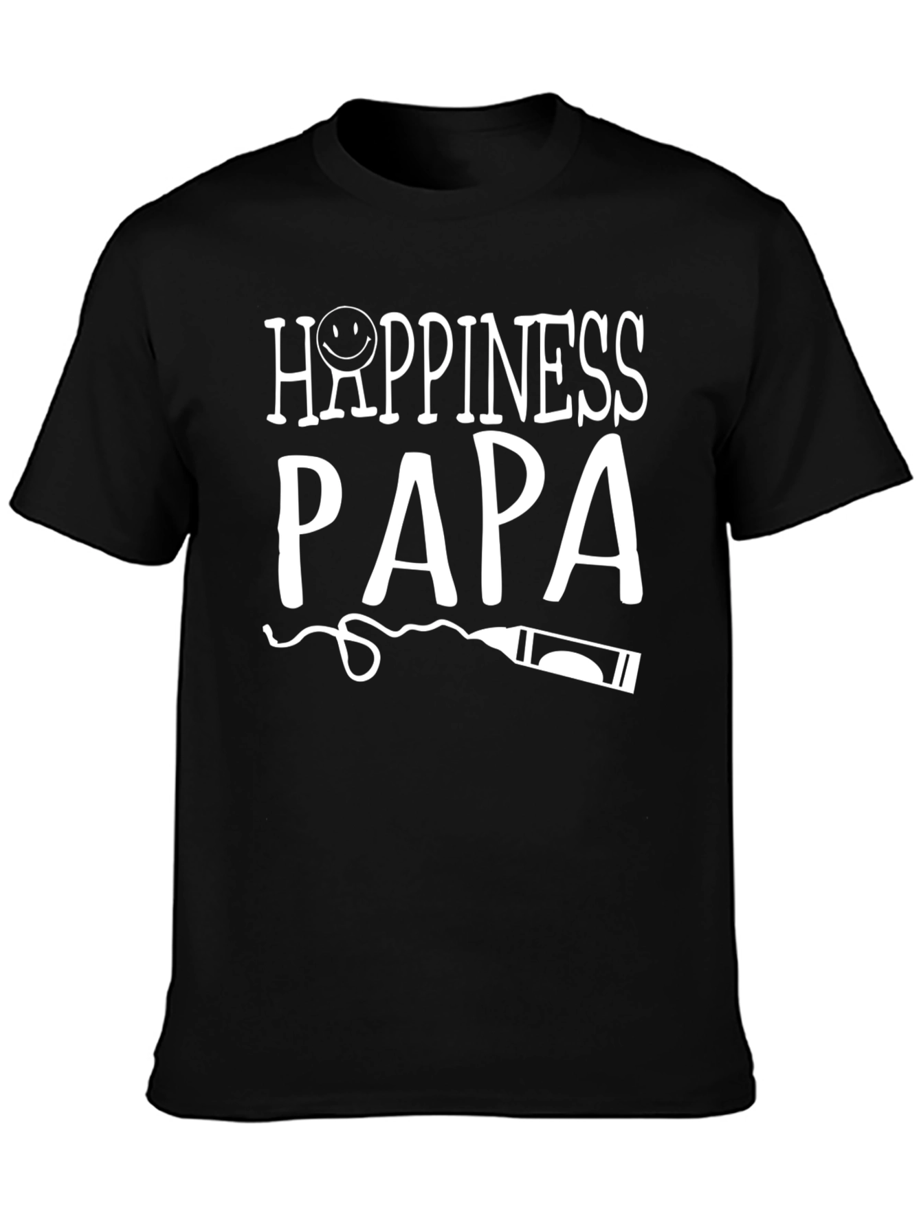 Happiness Papa Graphic Tee - Dads Crayon Style!