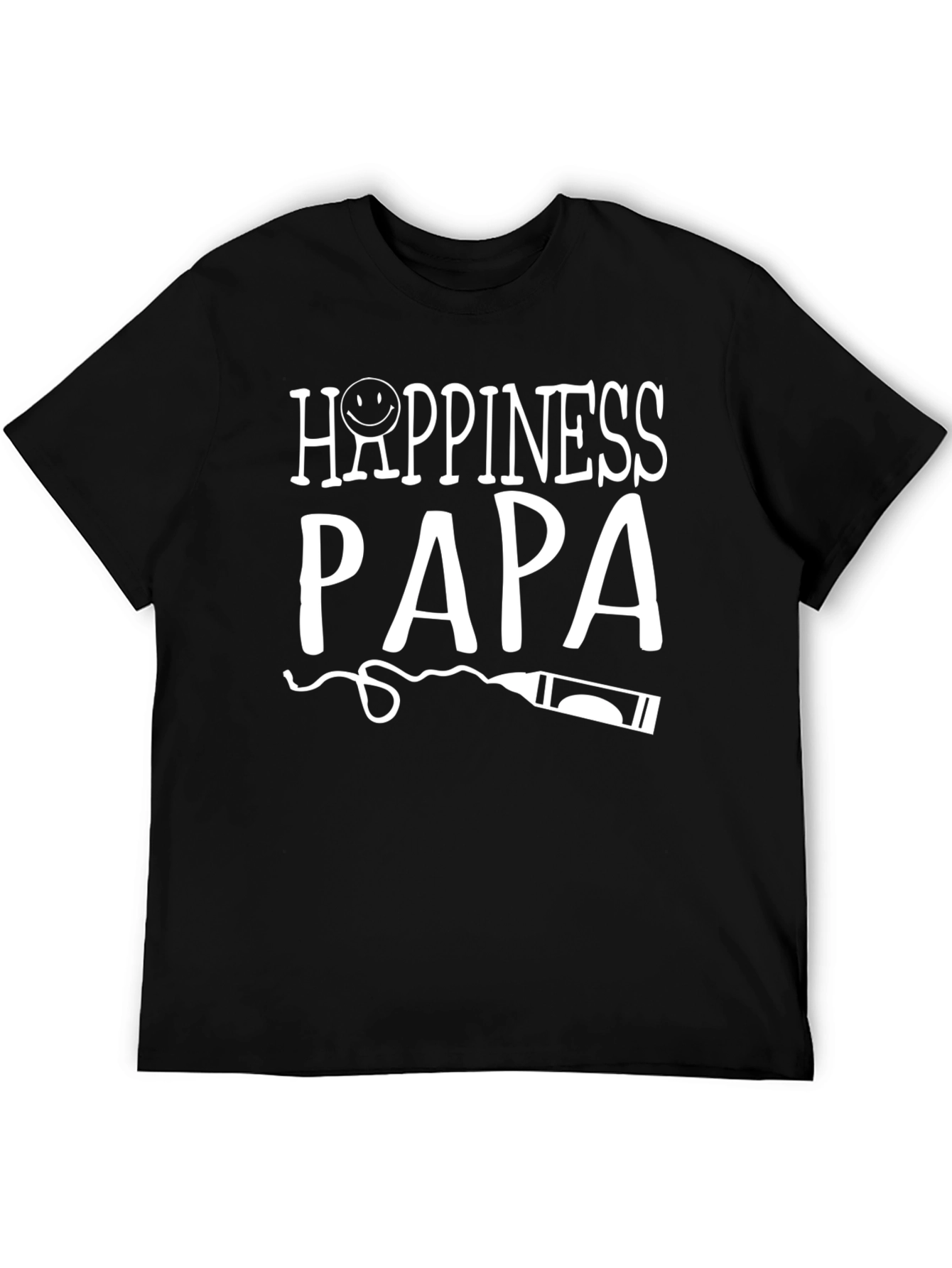 Happiness Papa Graphic Tee - Dads Crayon Style!