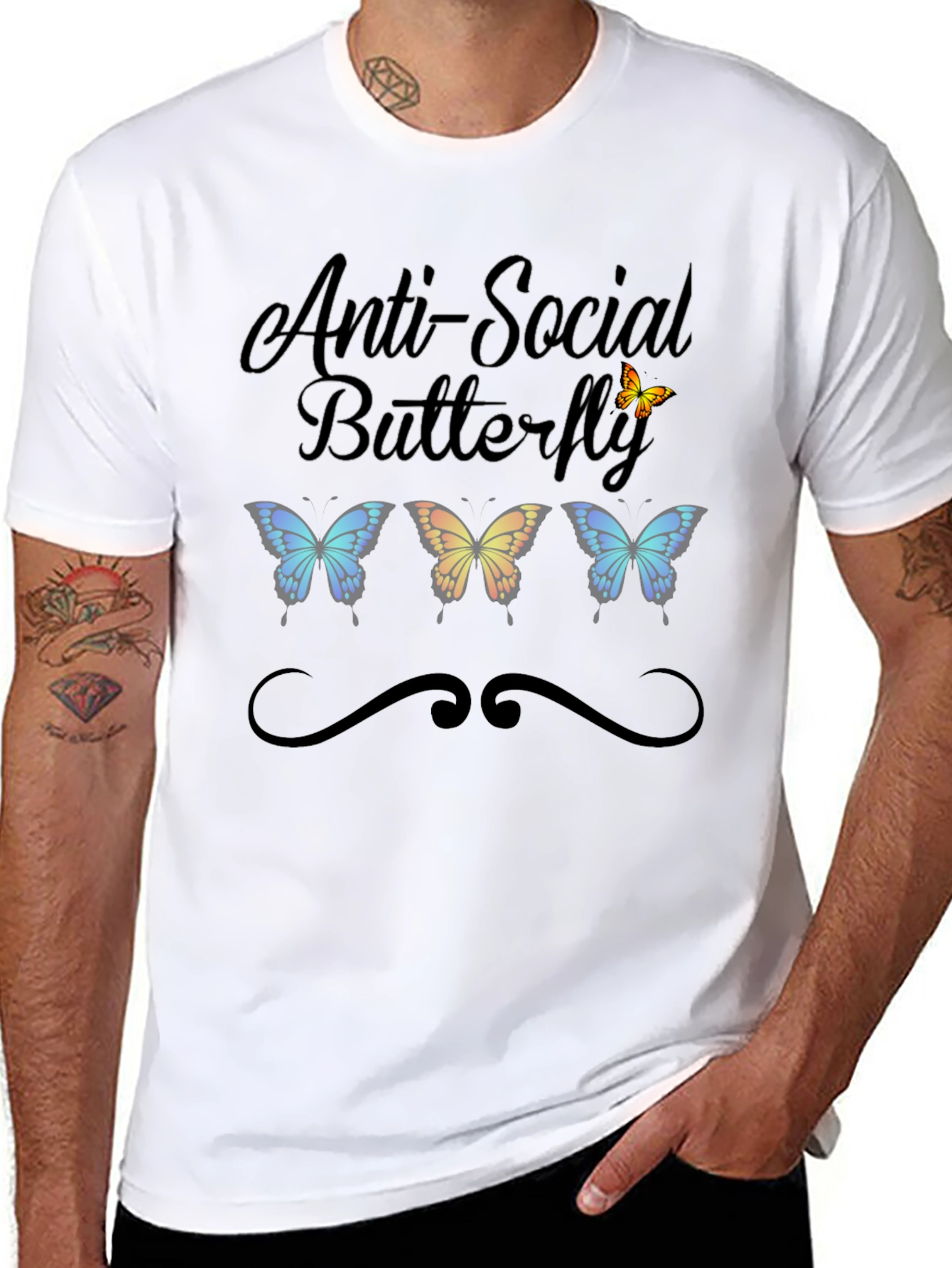 Anti-Social Butterfly Graphic Tee - Unisex