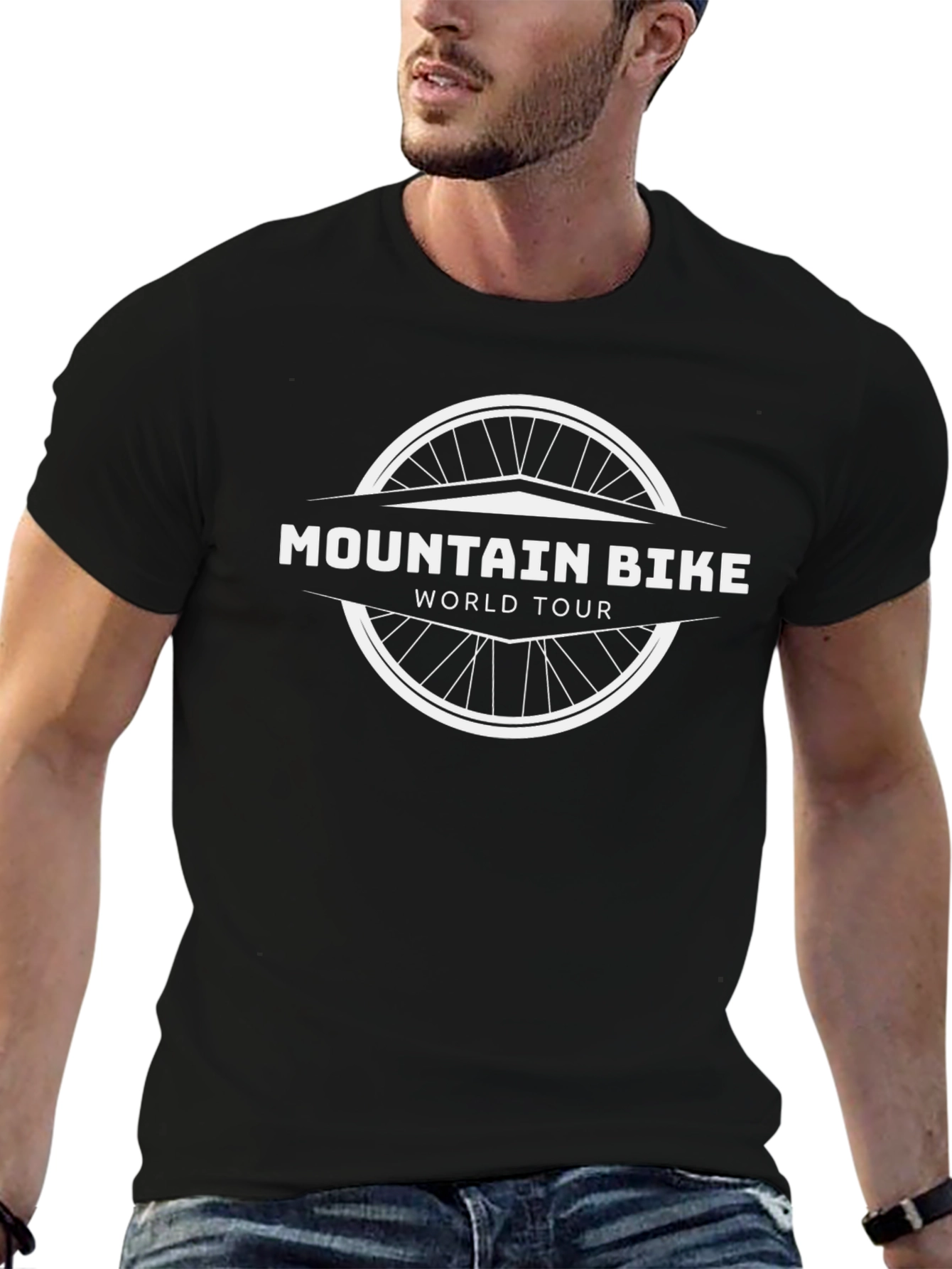 Mountain Bike World Tour Black Graphic T-Shirt