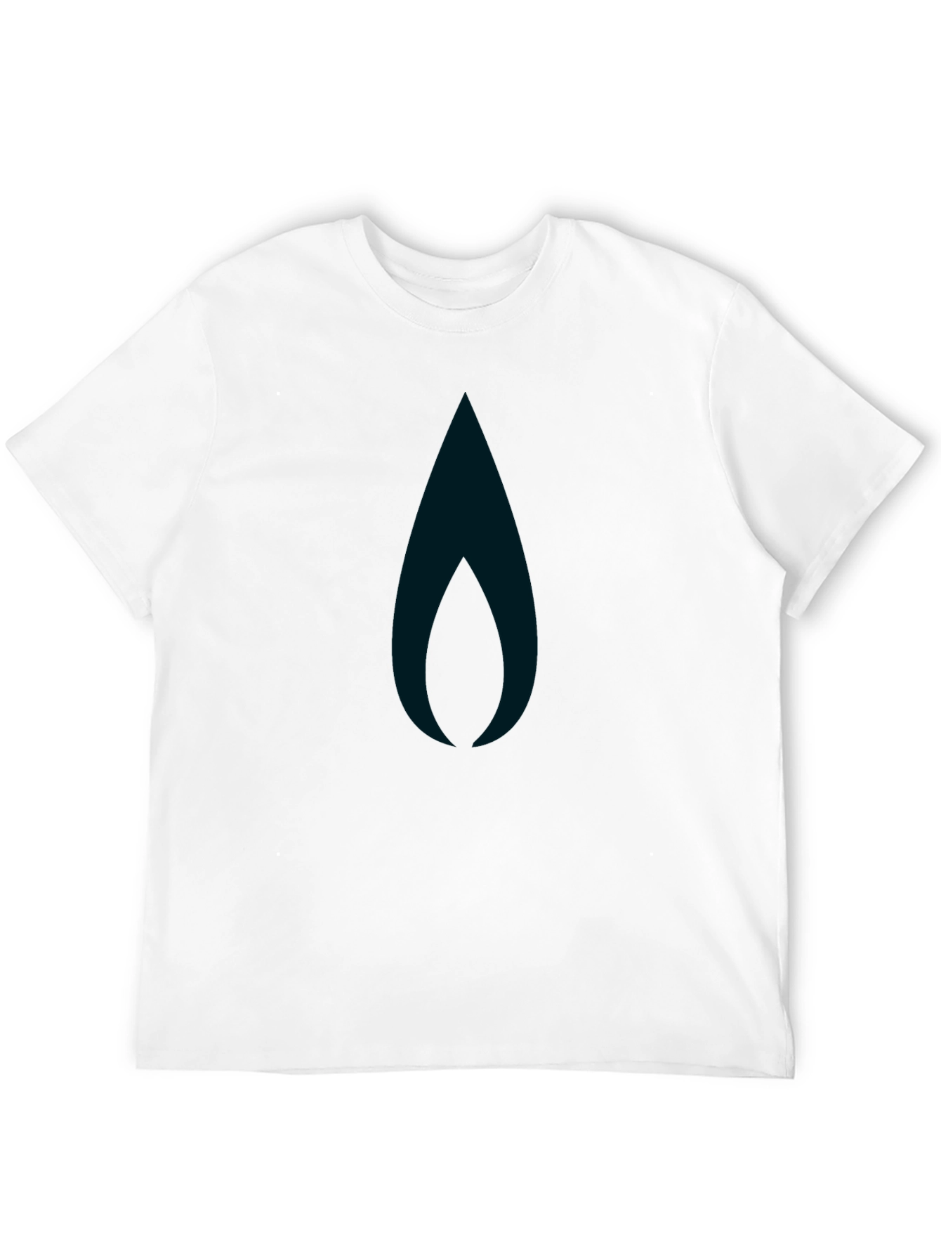 Mens Black Graphic Tee - Modern Flame Design