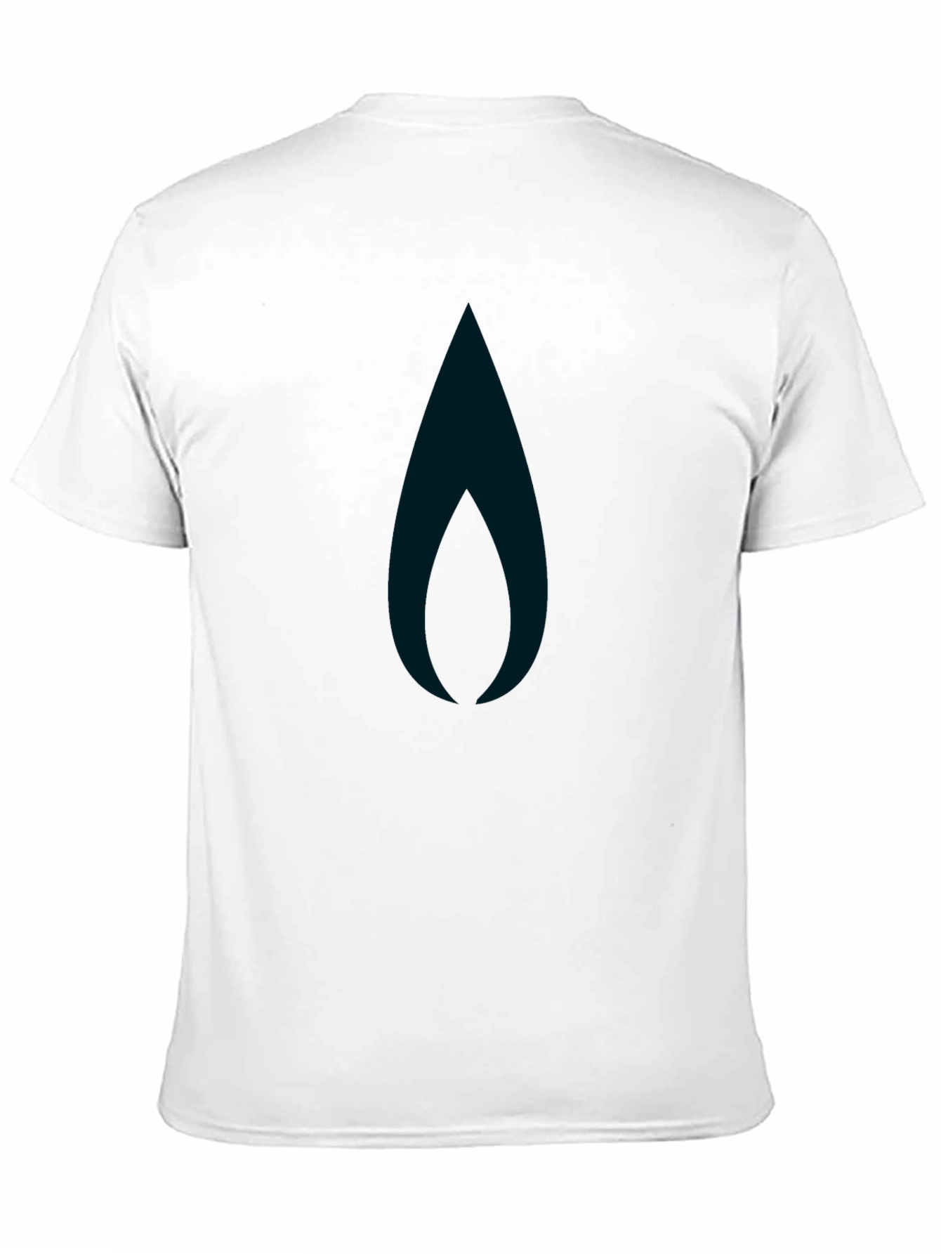 Mens Black Graphic Tee - Modern Flame Design