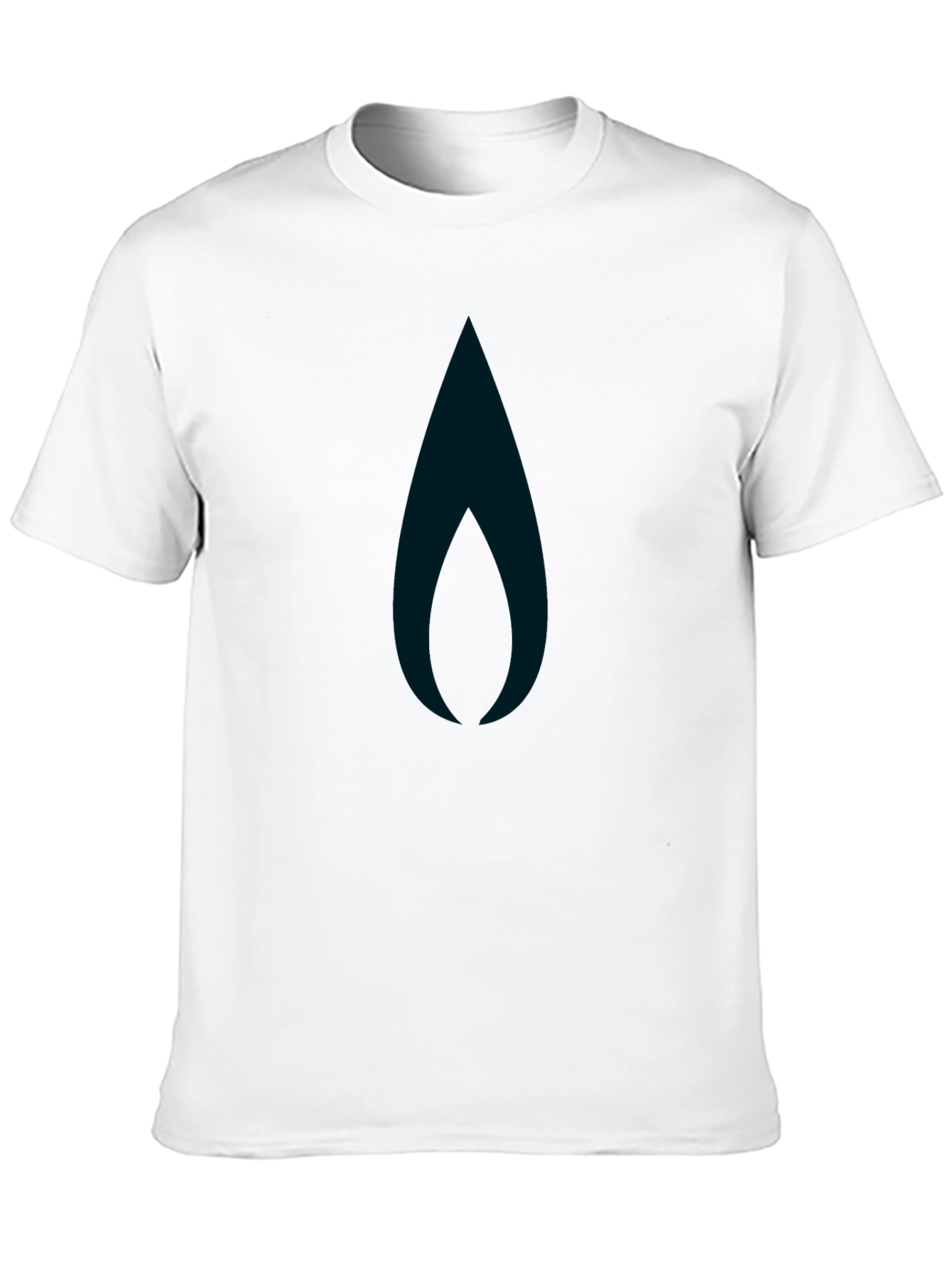Mens Black Graphic Tee - Modern Flame Design