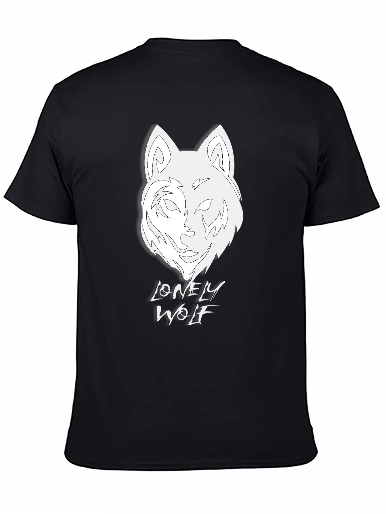 Lonely Wolf Graphic Tee - Mens Black T-Shirt