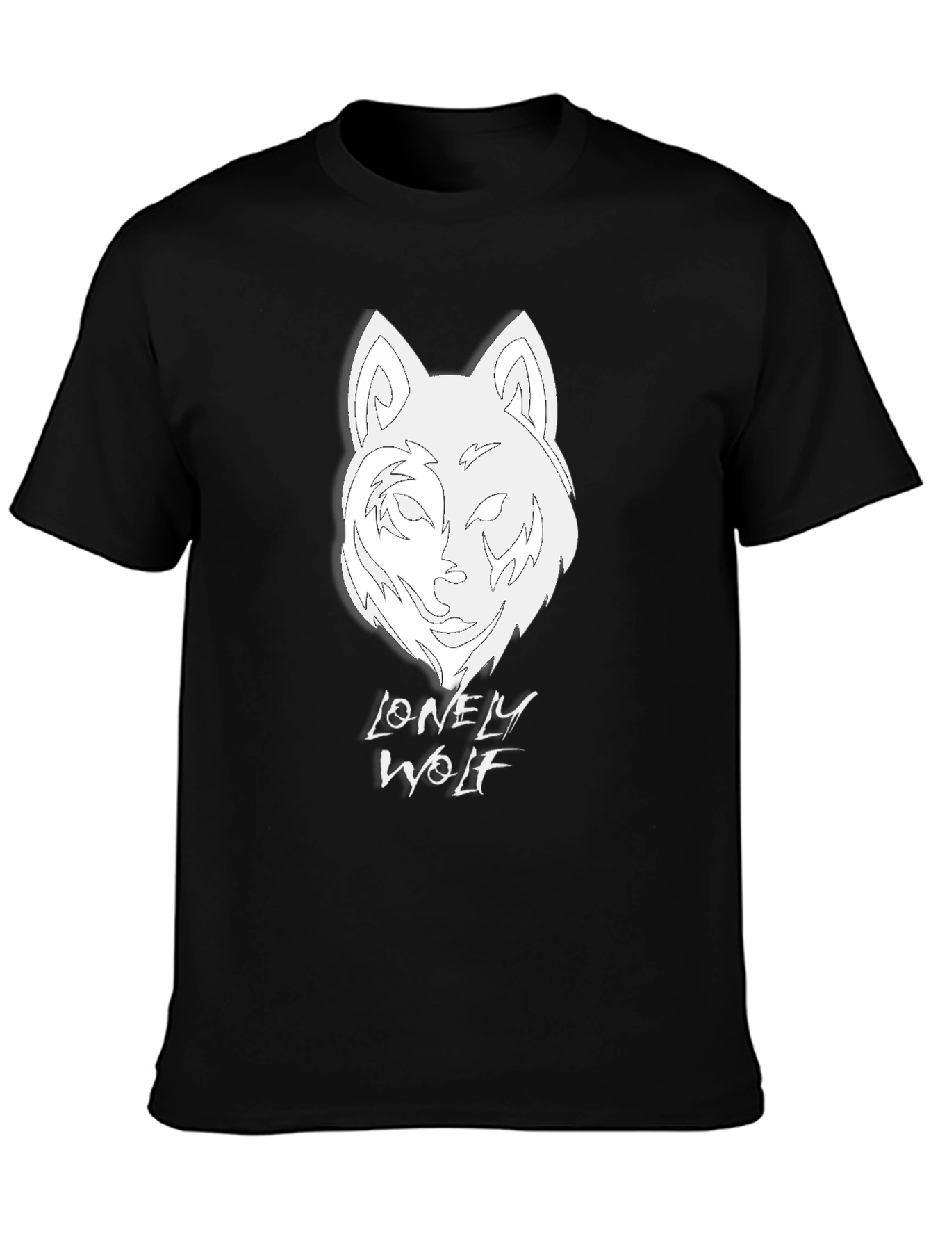 Lonely Wolf Graphic Tee - Mens Black T-Shirt