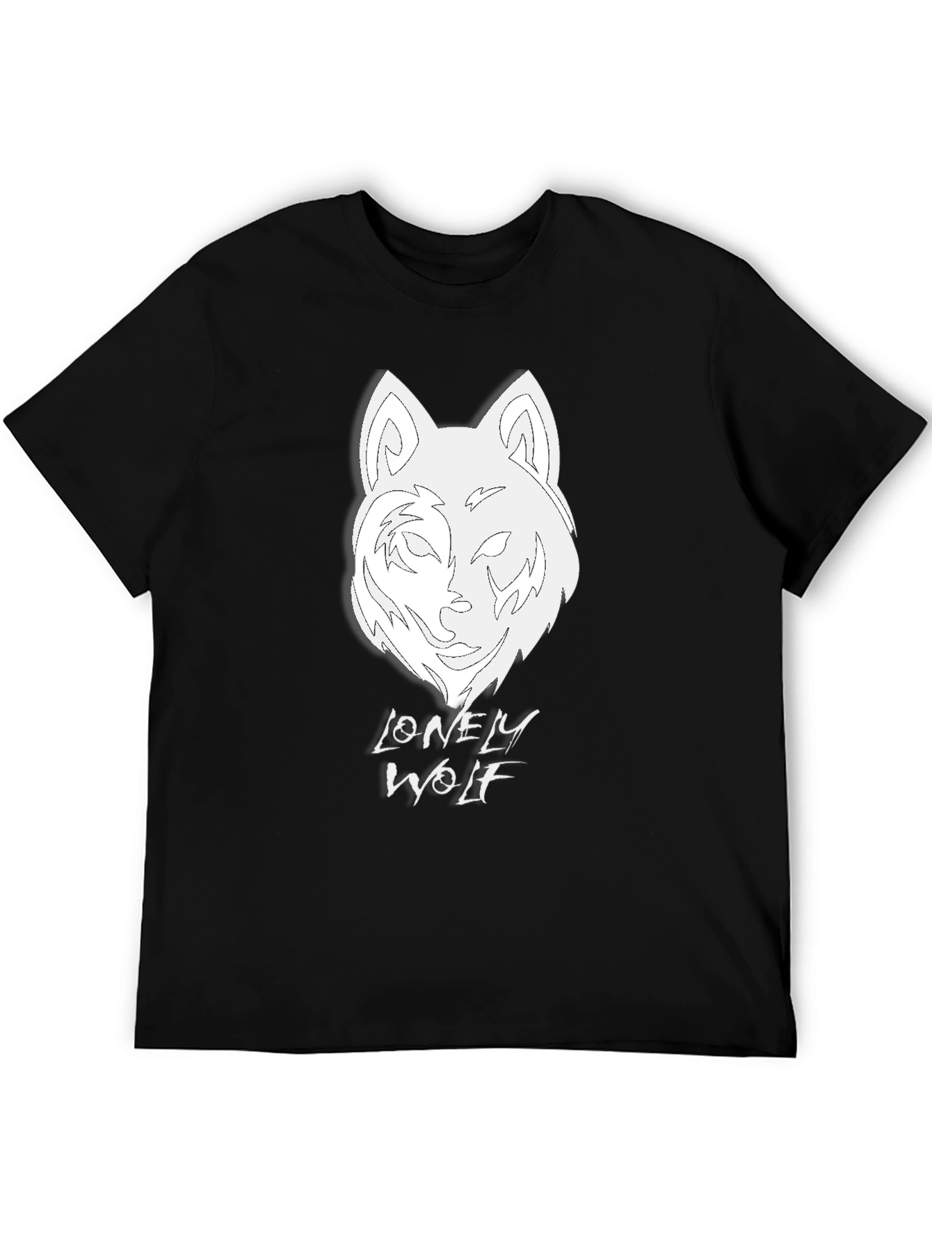 Lonely Wolf Graphic Tee - Mens Black T-Shirt