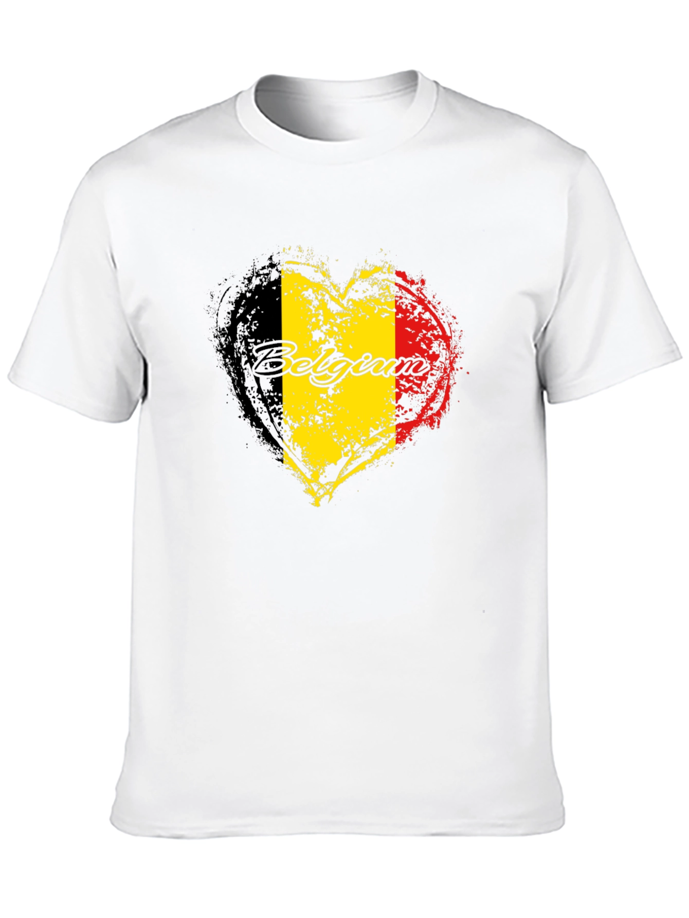 Belgium Flag Heart Graphic T-Shirt