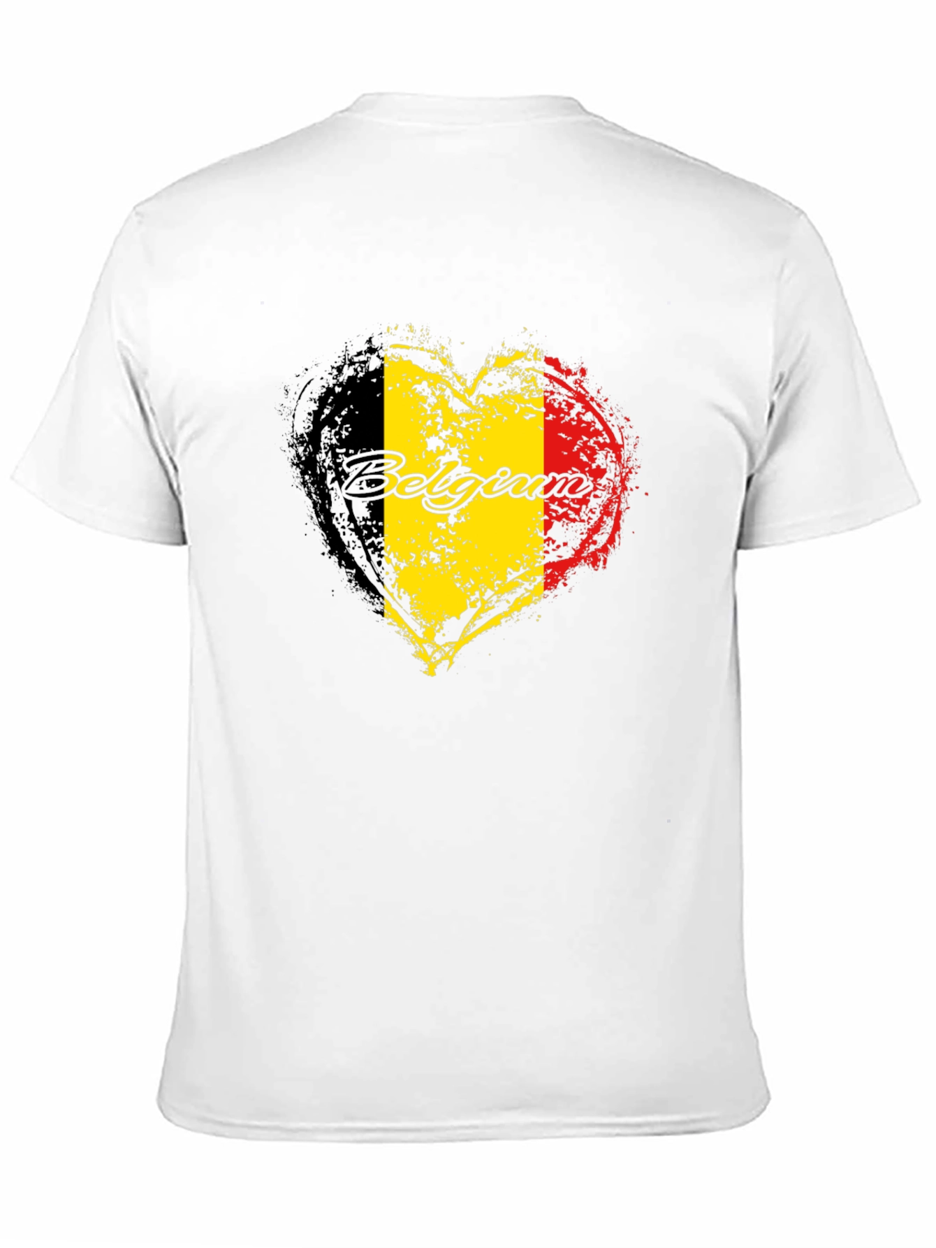 Belgium Flag Heart Graphic T-Shirt