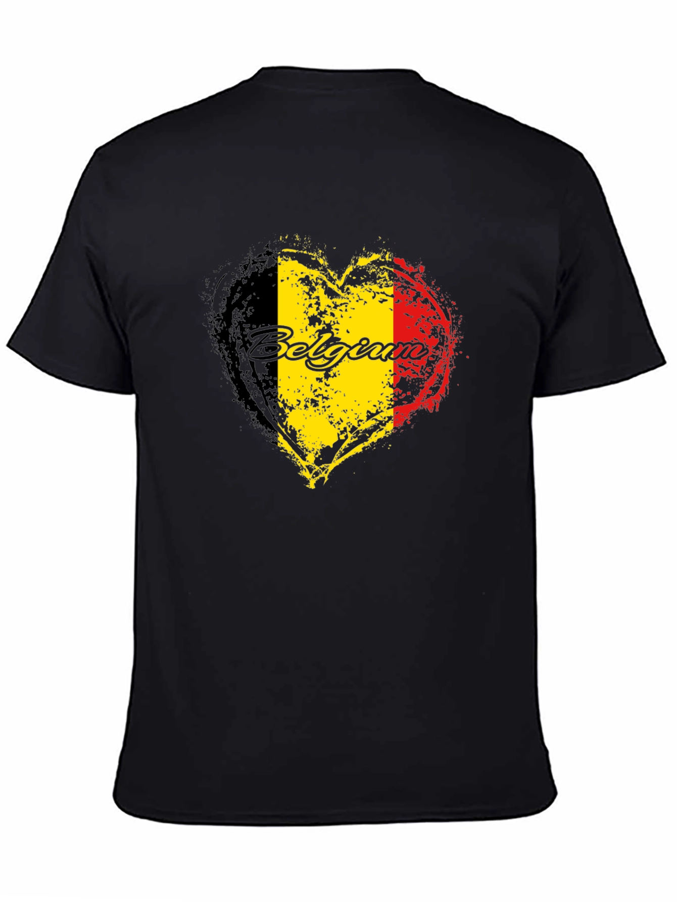 Belgium Flag Heart Graphic T-Shirt
