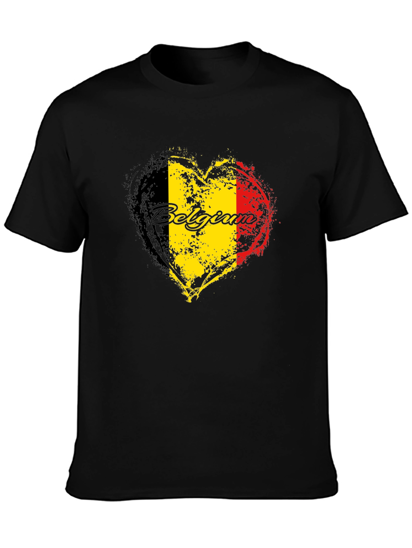 Belgium Flag Heart Graphic T-Shirt