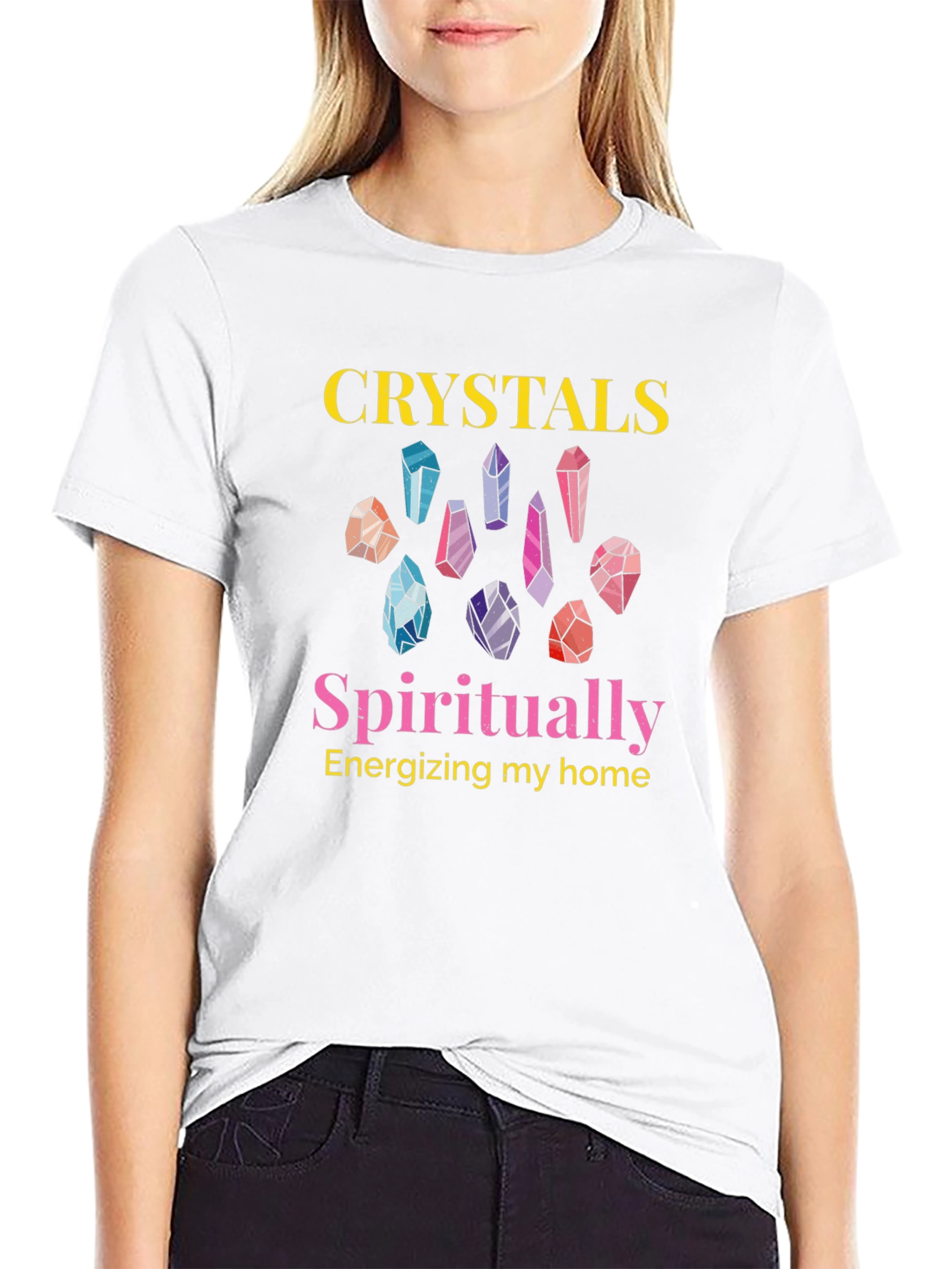 Crystals Spiritually Energizing Home Graphic T-Shirt