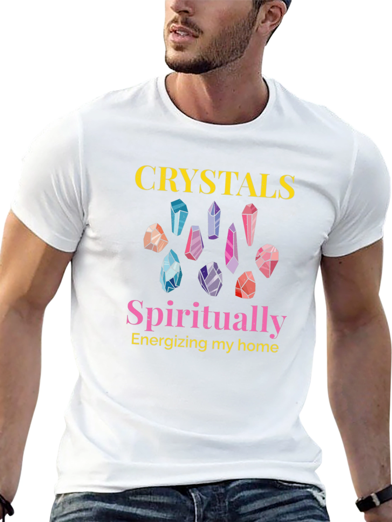 Crystals Spiritually Energizing Home Graphic T-Shirt
