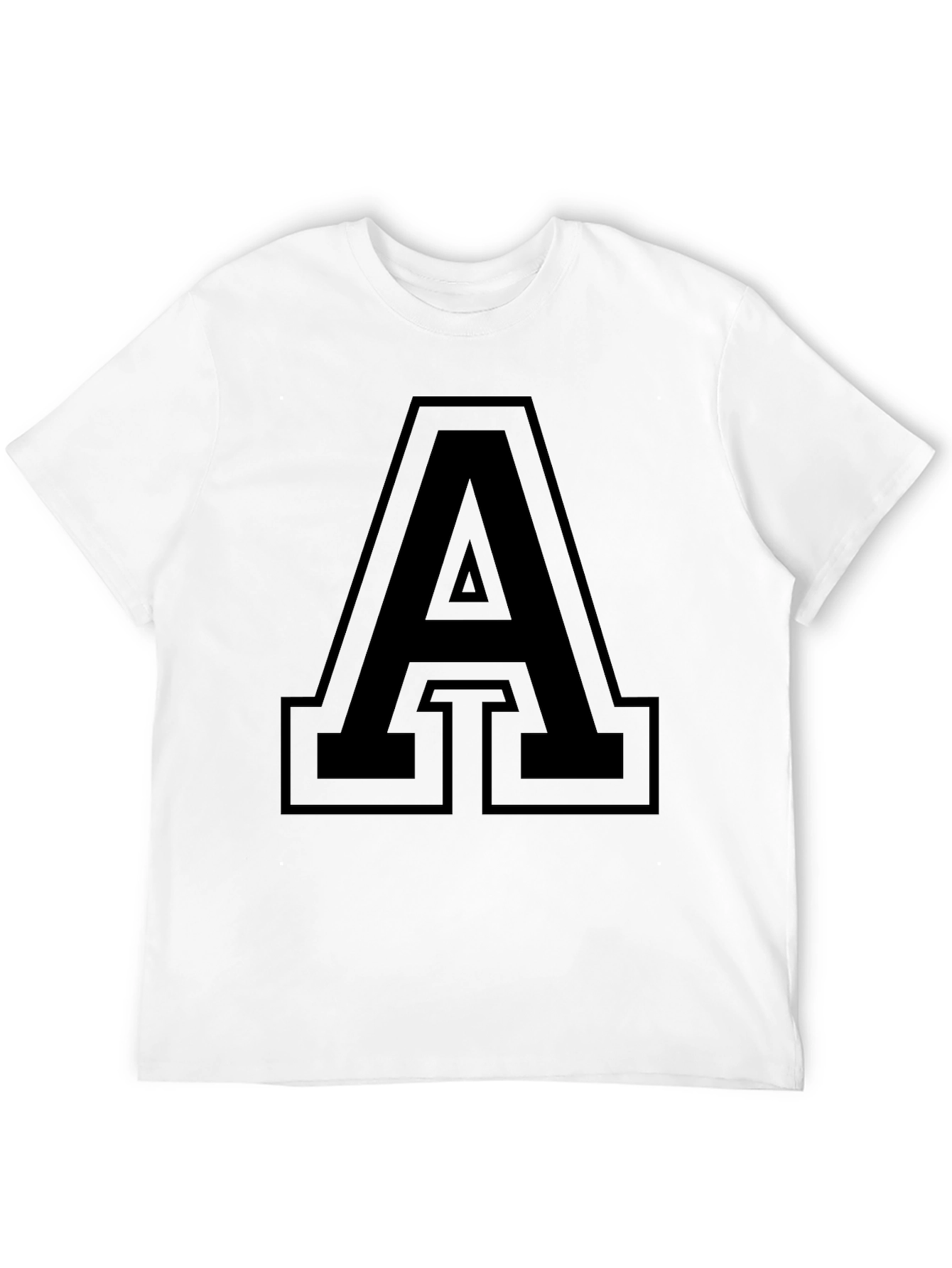 Bold Letter A Graphic T-Shirt