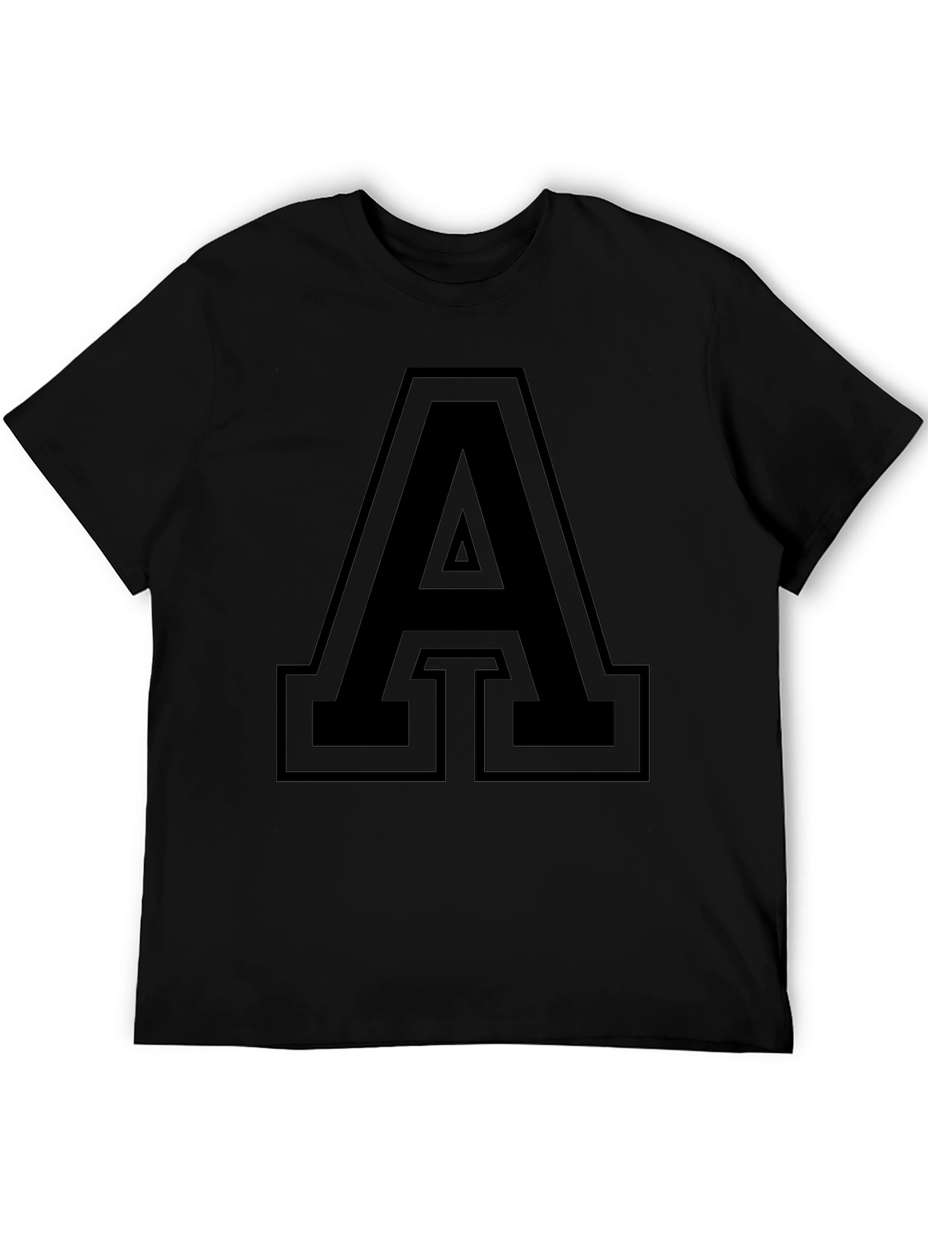 Bold Letter A Graphic T-Shirt