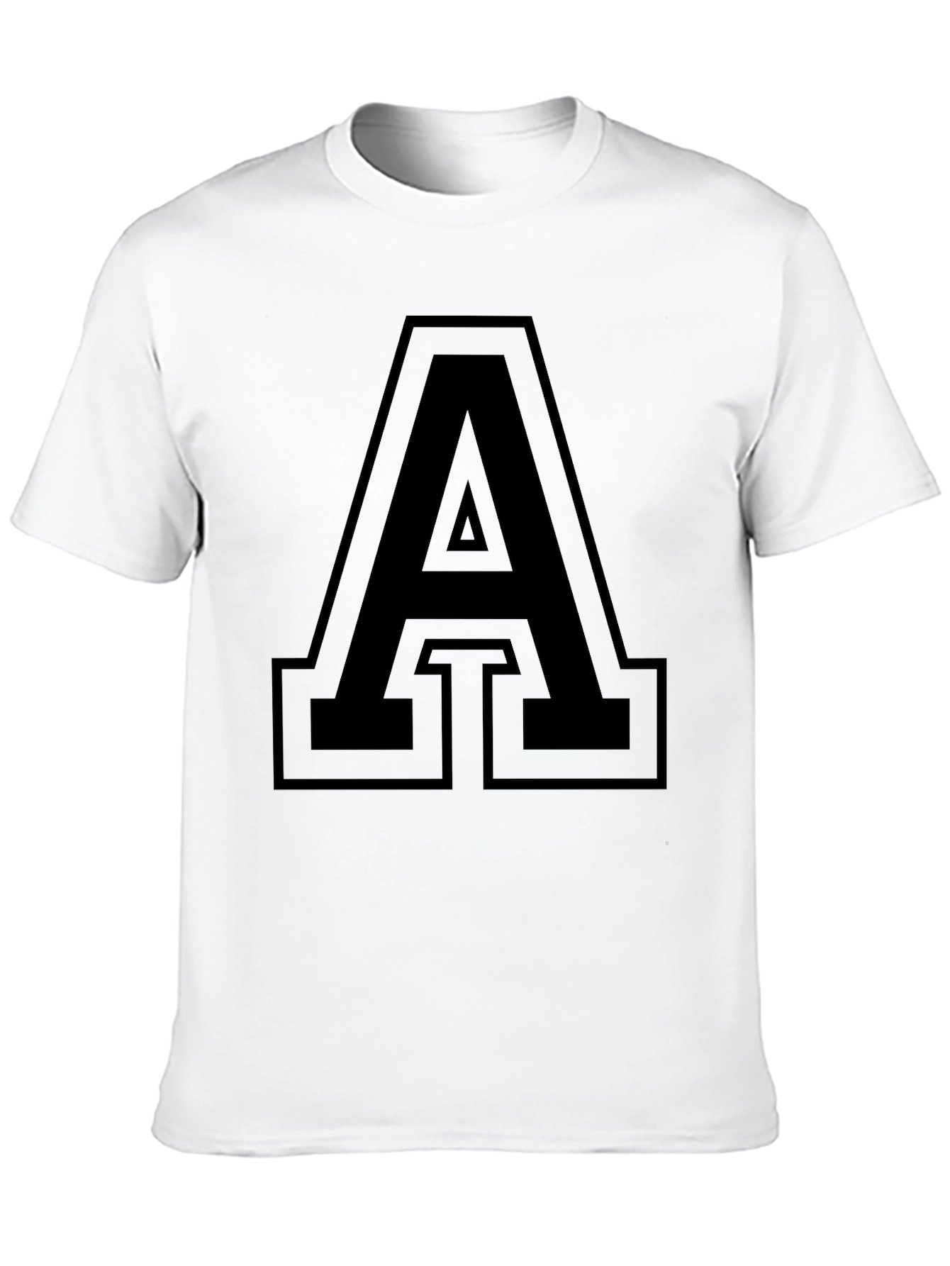 Bold Letter A Graphic T-Shirt