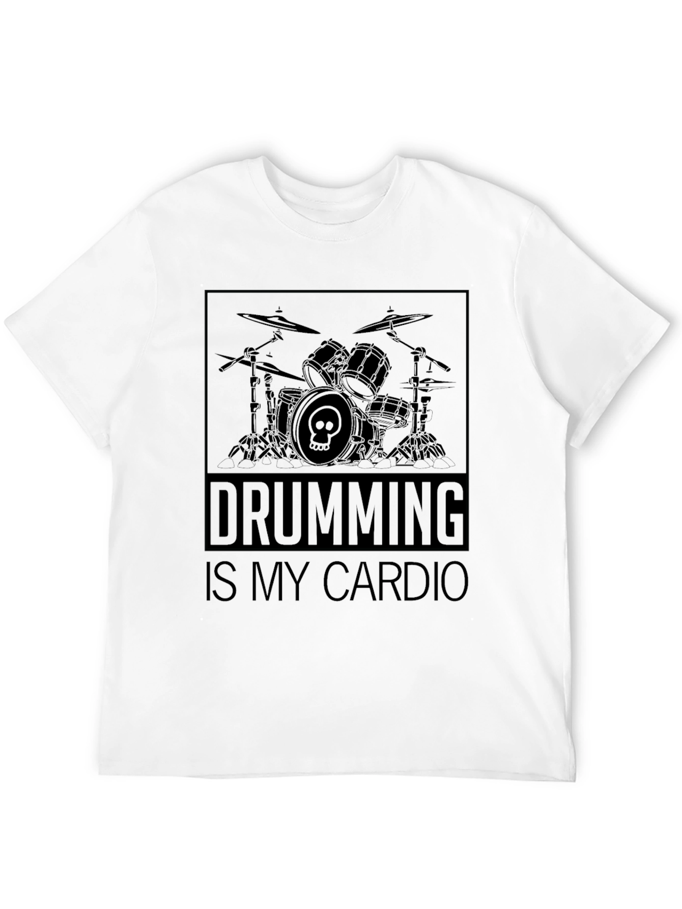 Drumming Is My Cardio Black T-Shirt
