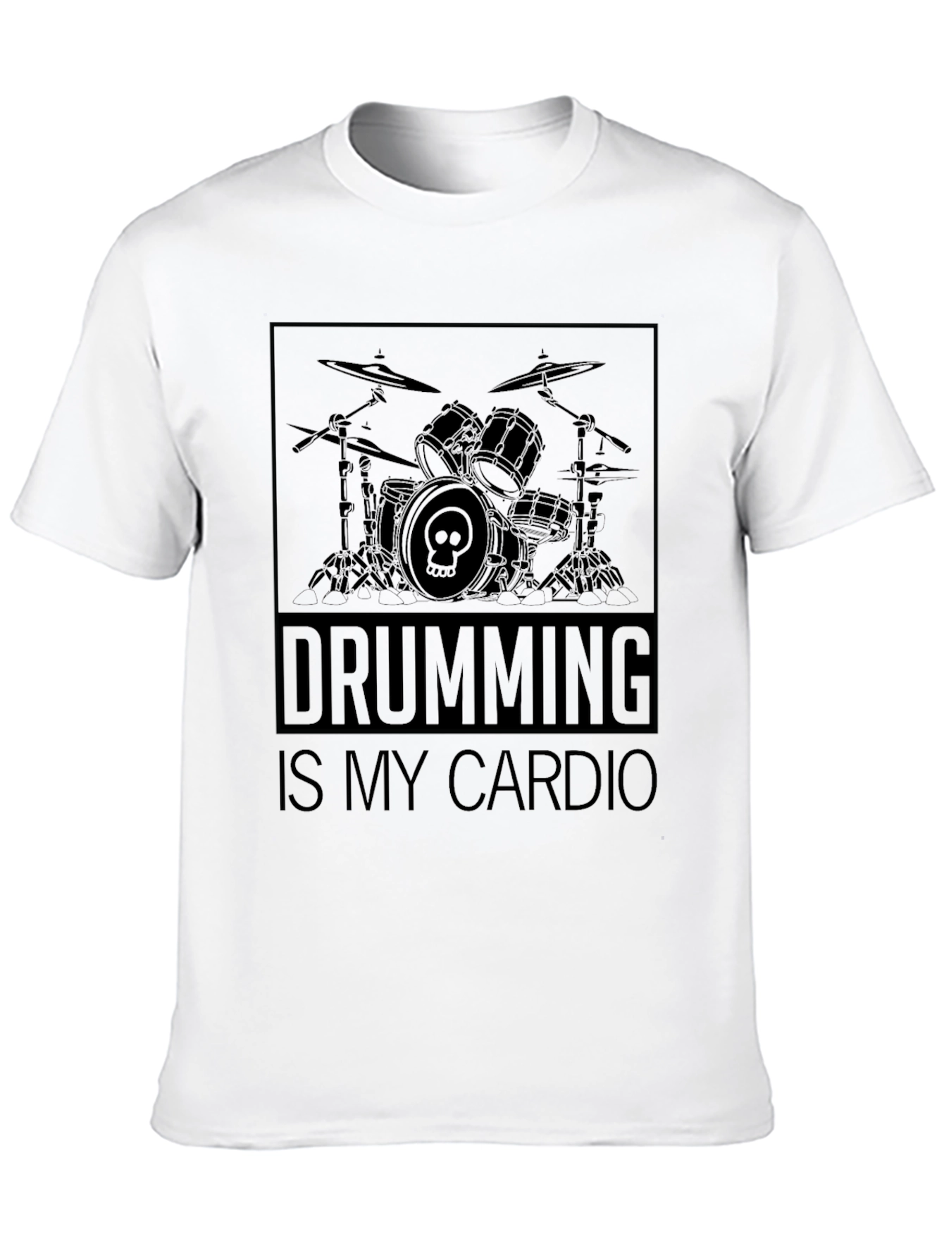 Drumming Is My Cardio Black T-Shirt