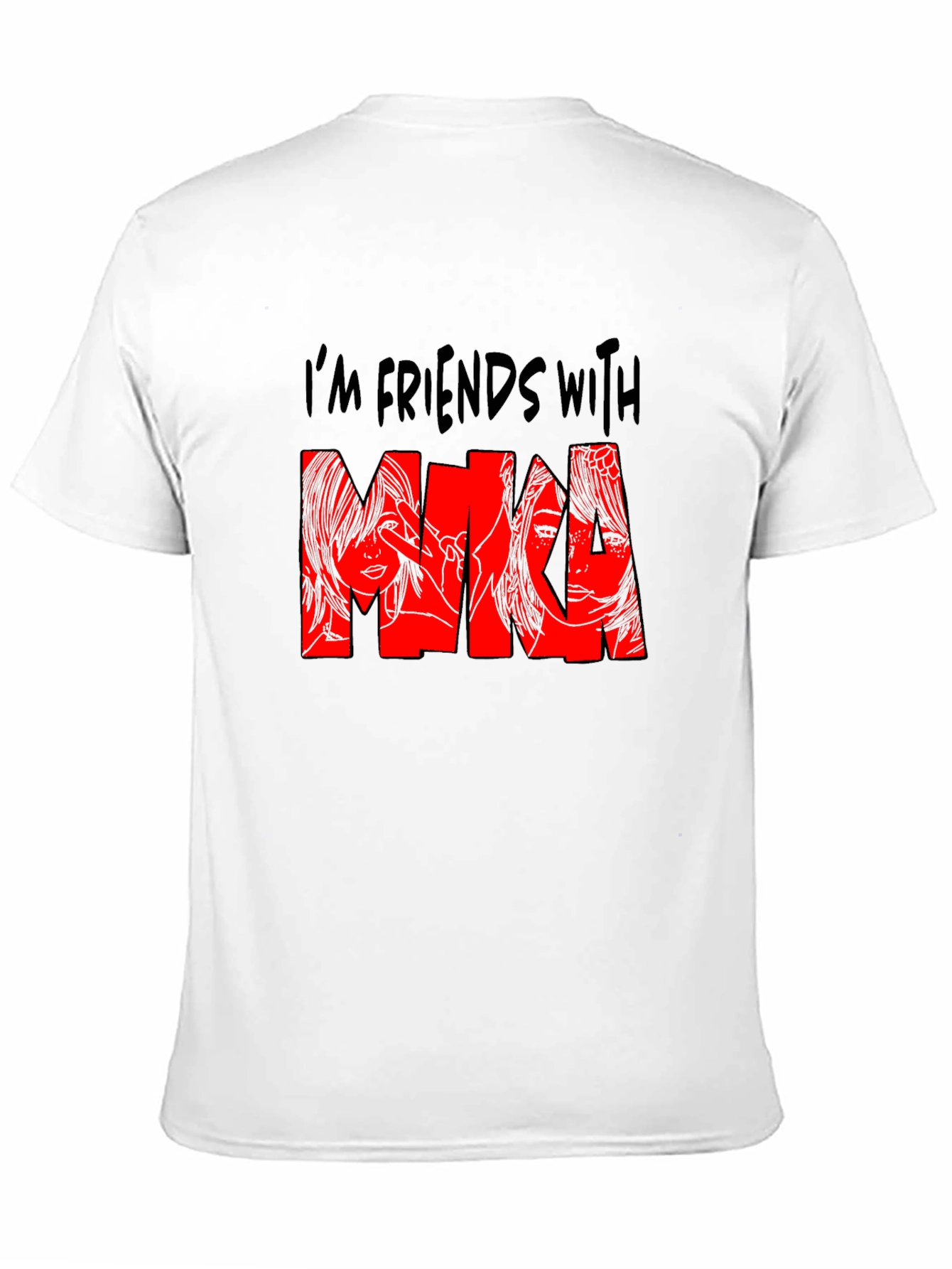 Im Friends With Mina Graphic Print Black T-Shirt