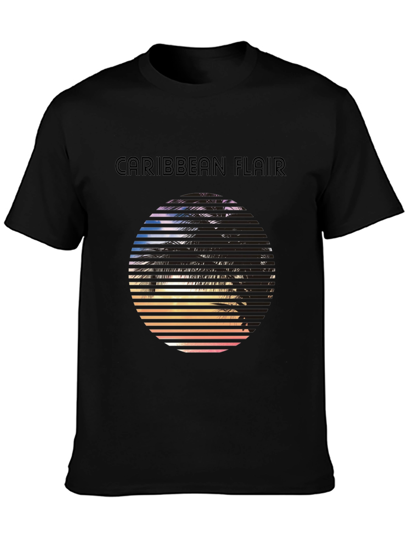 Caribbean Flair T-Shirt - Tropical Palm Tree Graphic Tee
