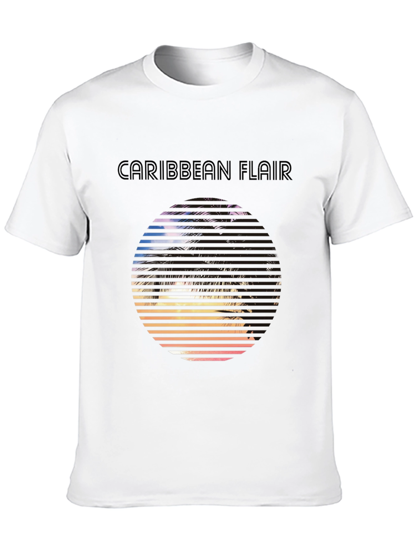 Caribbean Flair T-Shirt - Tropical Palm Tree Graphic Tee