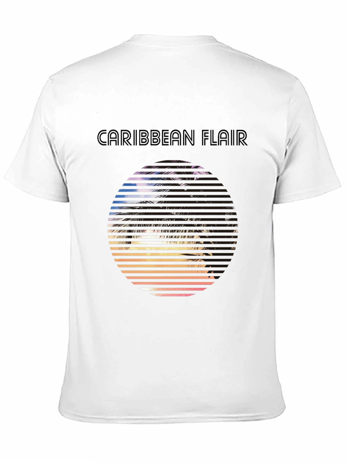 Caribbean Flair T-Shirt - Tropical Palm Tree Graphic Tee