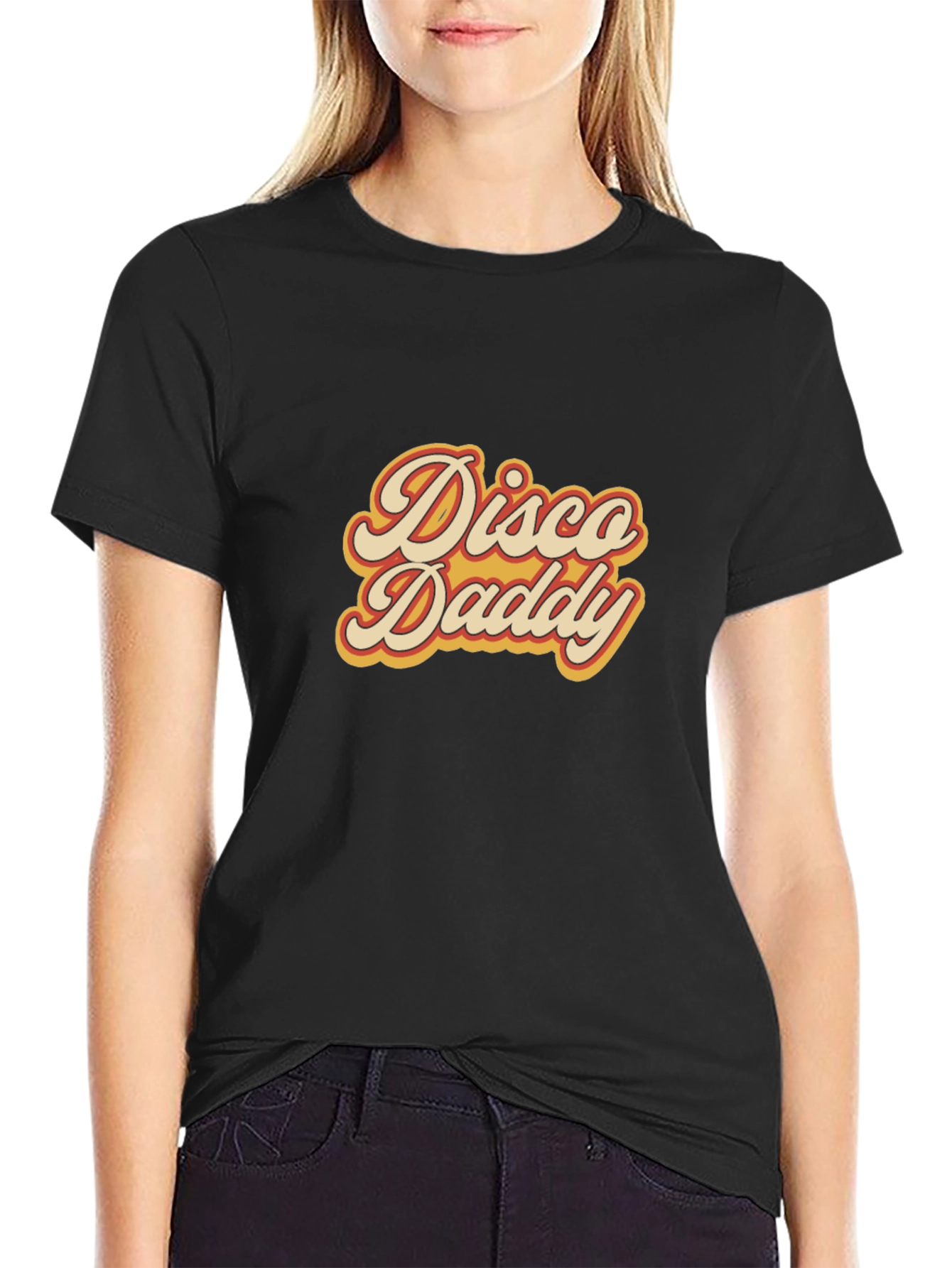 Disco Daddy Retro Graphic Tee - Black