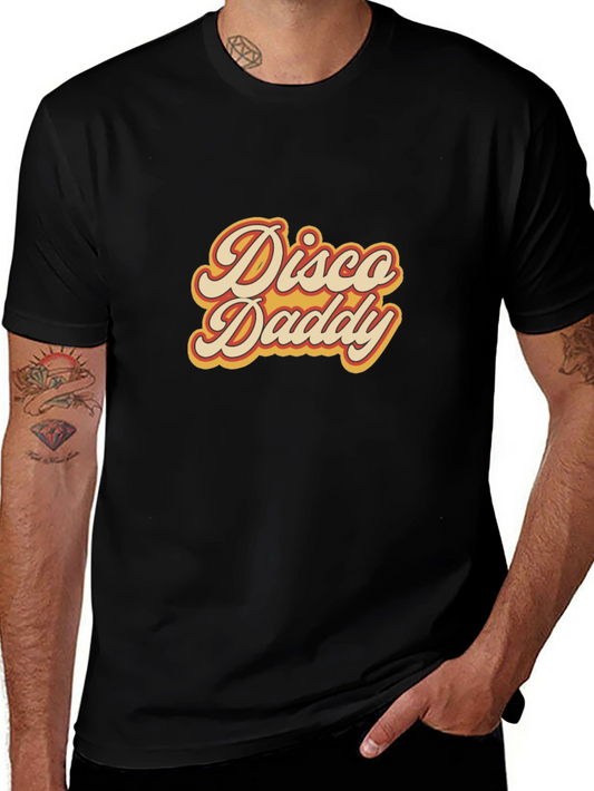 Disco Daddy Retro Graphic Tee - Black