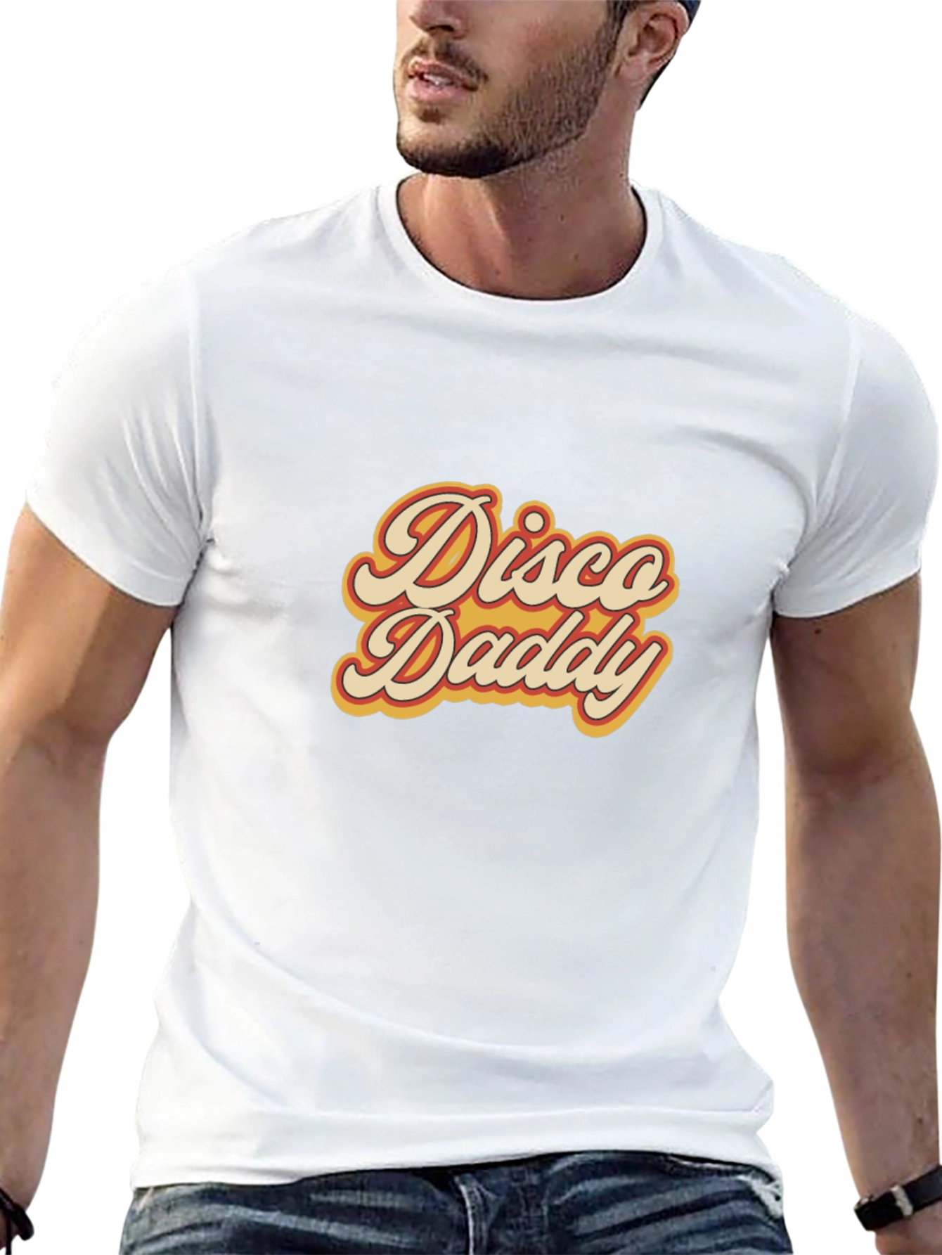 Disco Daddy Retro Graphic Tee - Black
