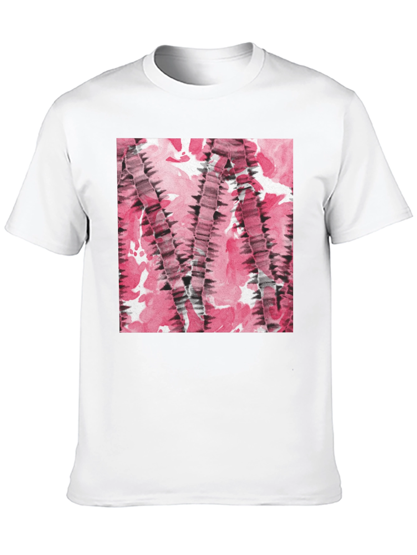 Abstract Pink & Black Patterned T-Shirt