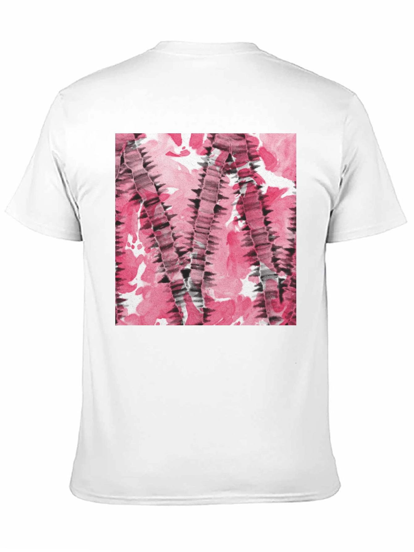 Abstract Pink & Black Patterned T-Shirt