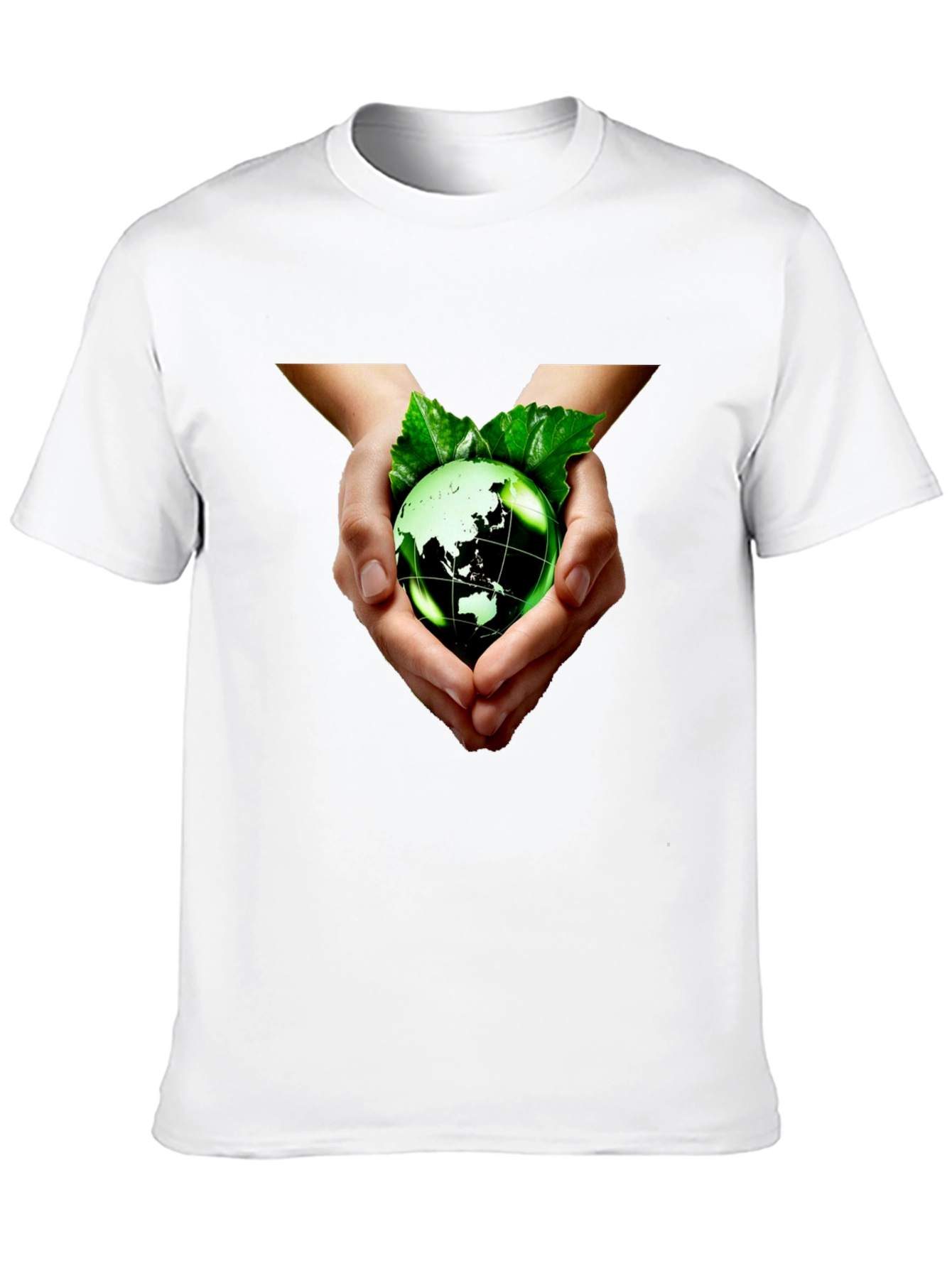 Eco-Friendly Earth Hands Graphic Tee