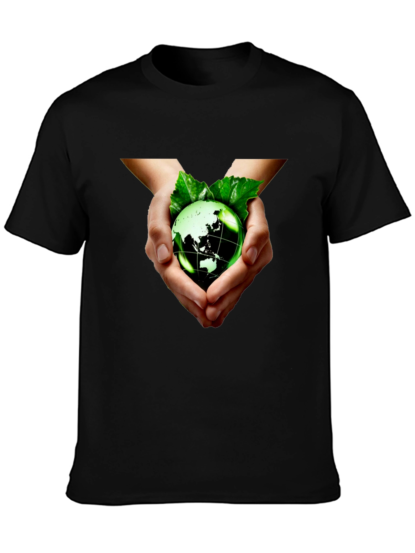 Eco-Friendly Earth Hands Graphic Tee