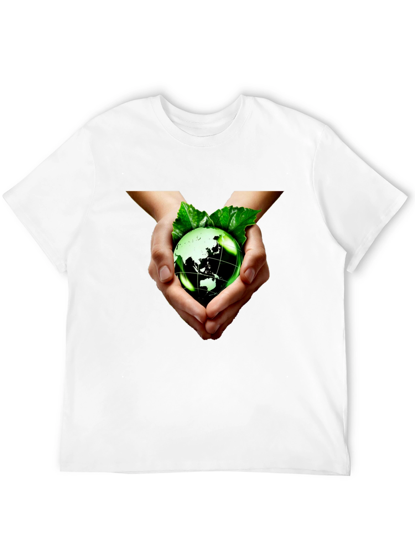 Eco-Friendly Earth Hands Graphic Tee