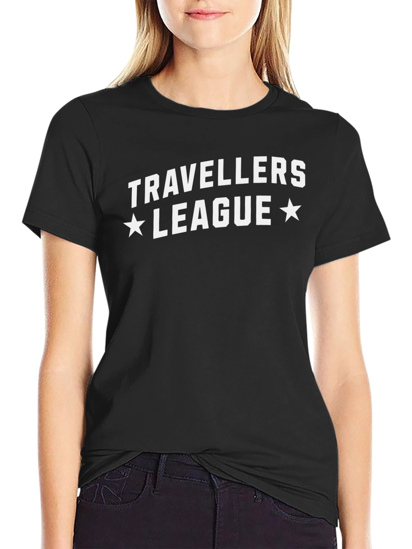 Travellers League Black Graphic Tee