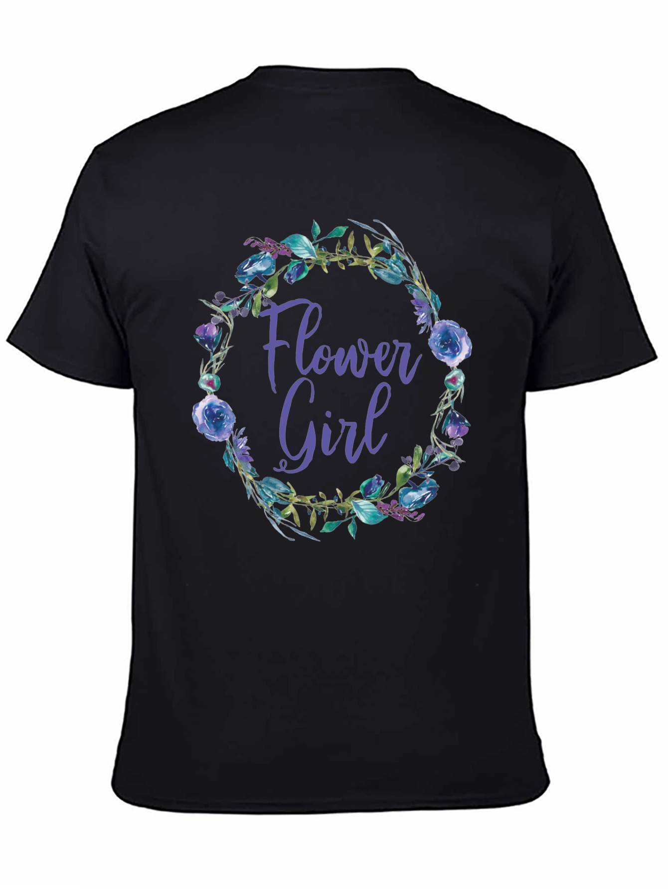 Flower Girl Floral Wreath Graphic Tee