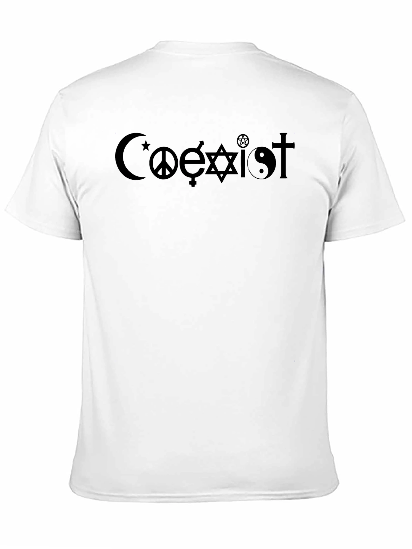 Coexist Graphic T-Shirt - Black Cotton Blend