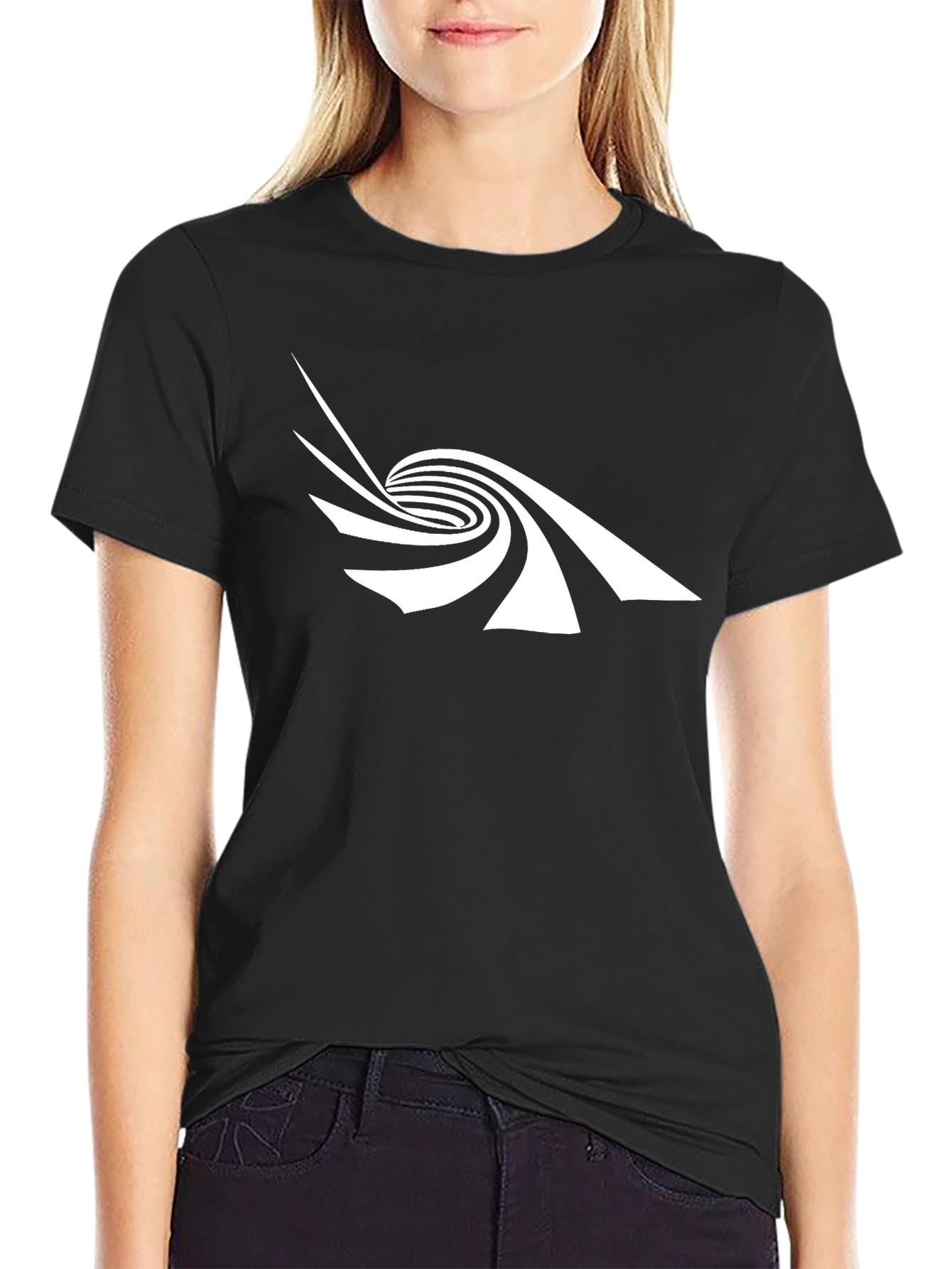 Optical Illusion Tee - Black Graphic T-Shirt