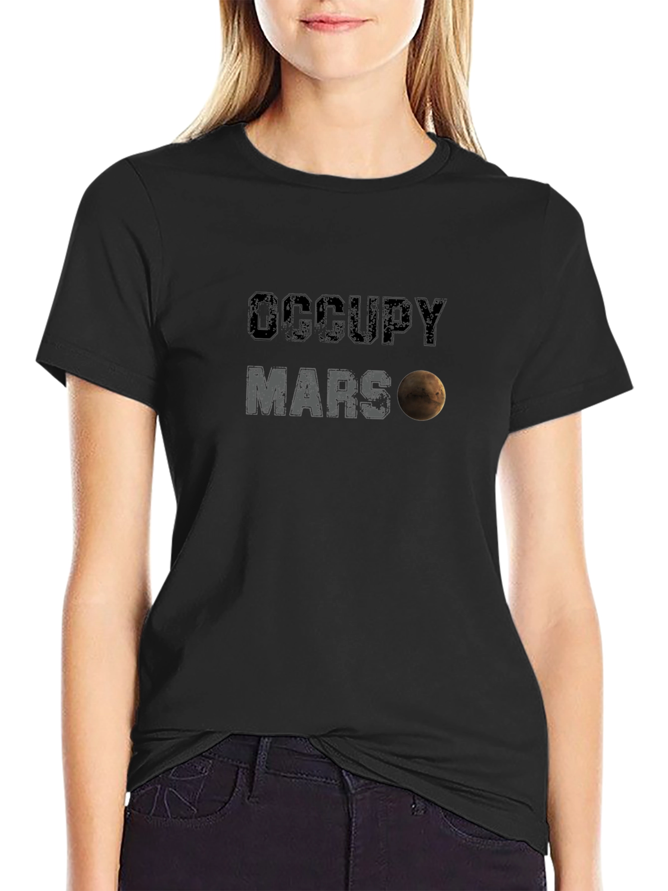 Occupy Mars Graphic T-Shirt - Space Exploration Tee
