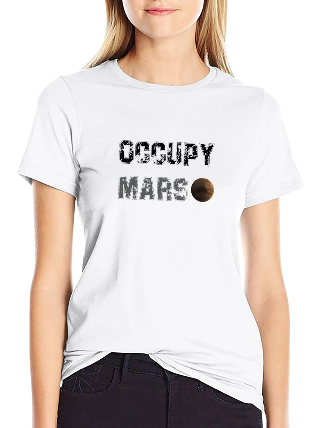 Occupy Mars Graphic T-Shirt - Space Exploration Tee
