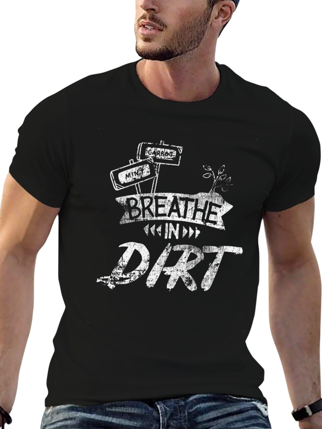 Breathe in Dirt Graphic T-Shirt - Black
