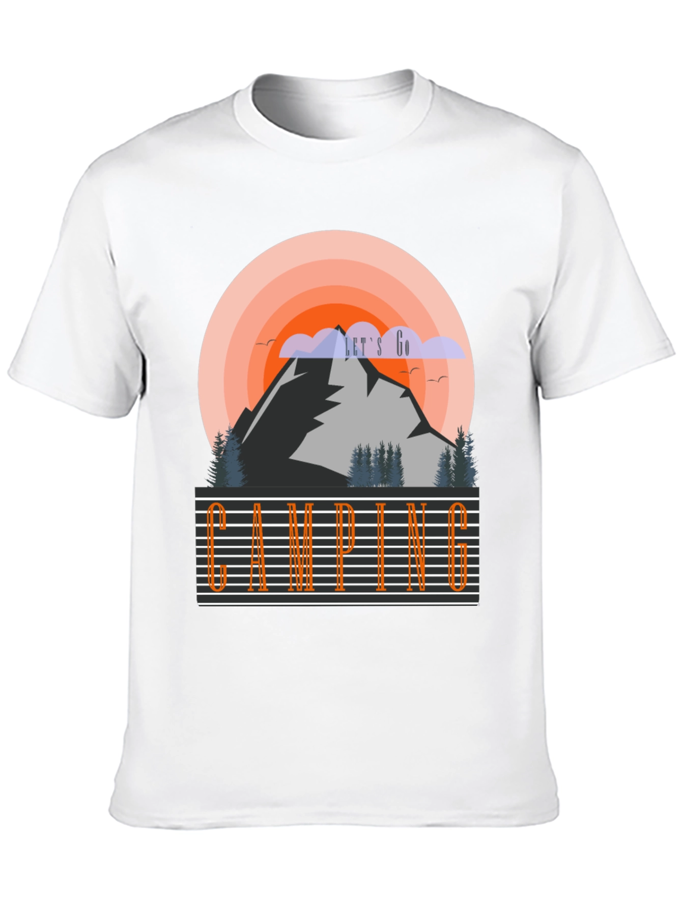 Lets Go Camping T-Shirt - Adventure Awaits!