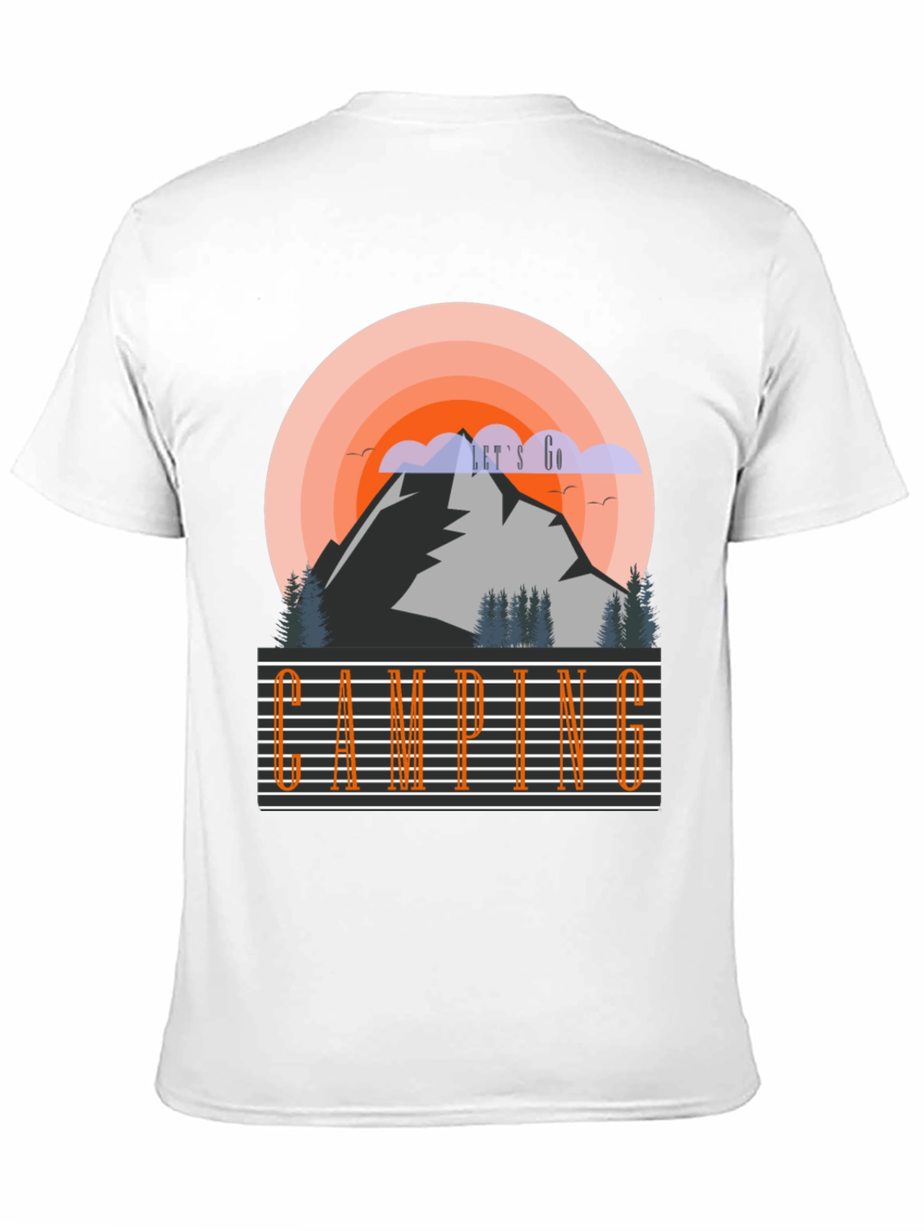 Lets Go Camping T-Shirt - Adventure Awaits!