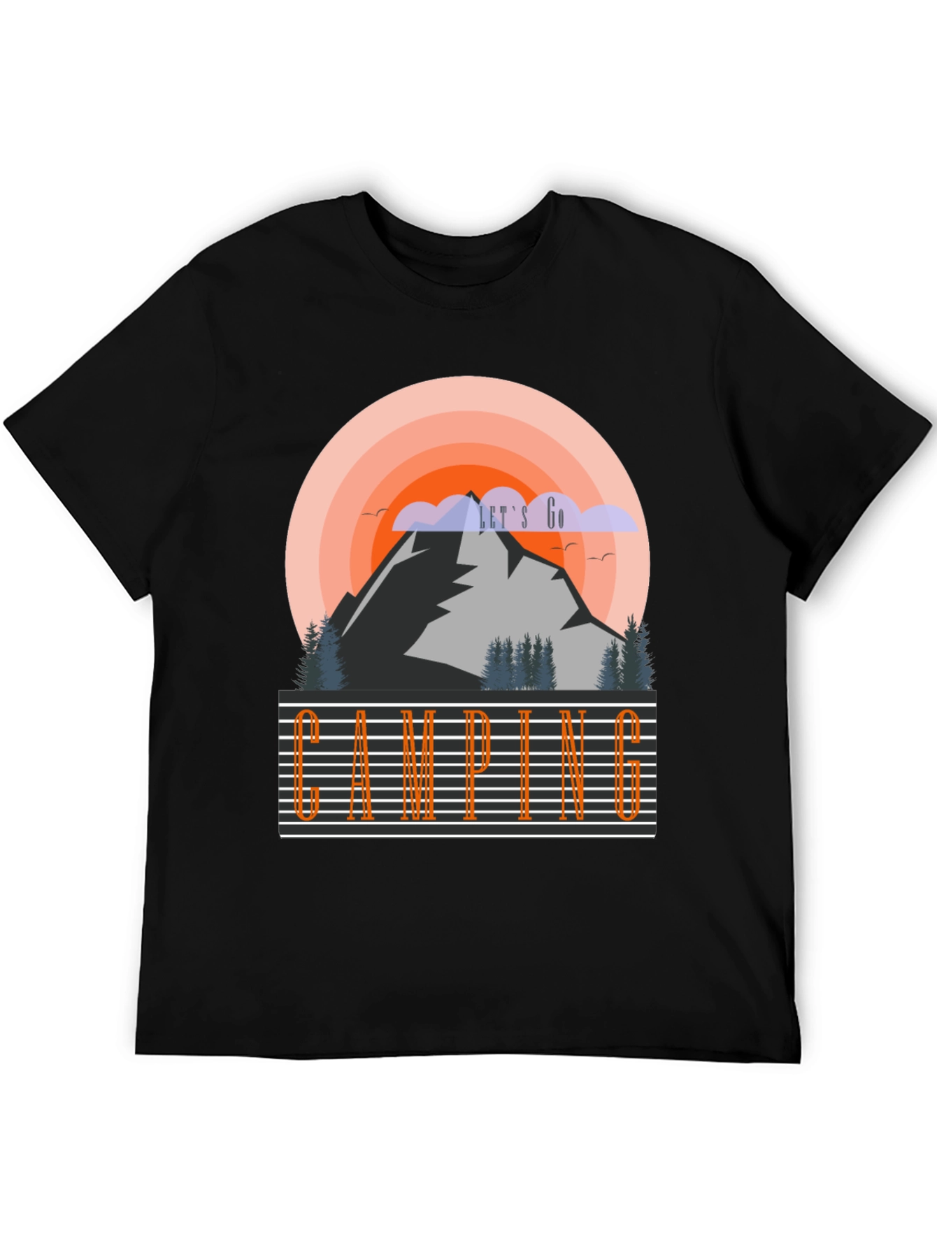 Lets Go Camping T-Shirt - Adventure Awaits!