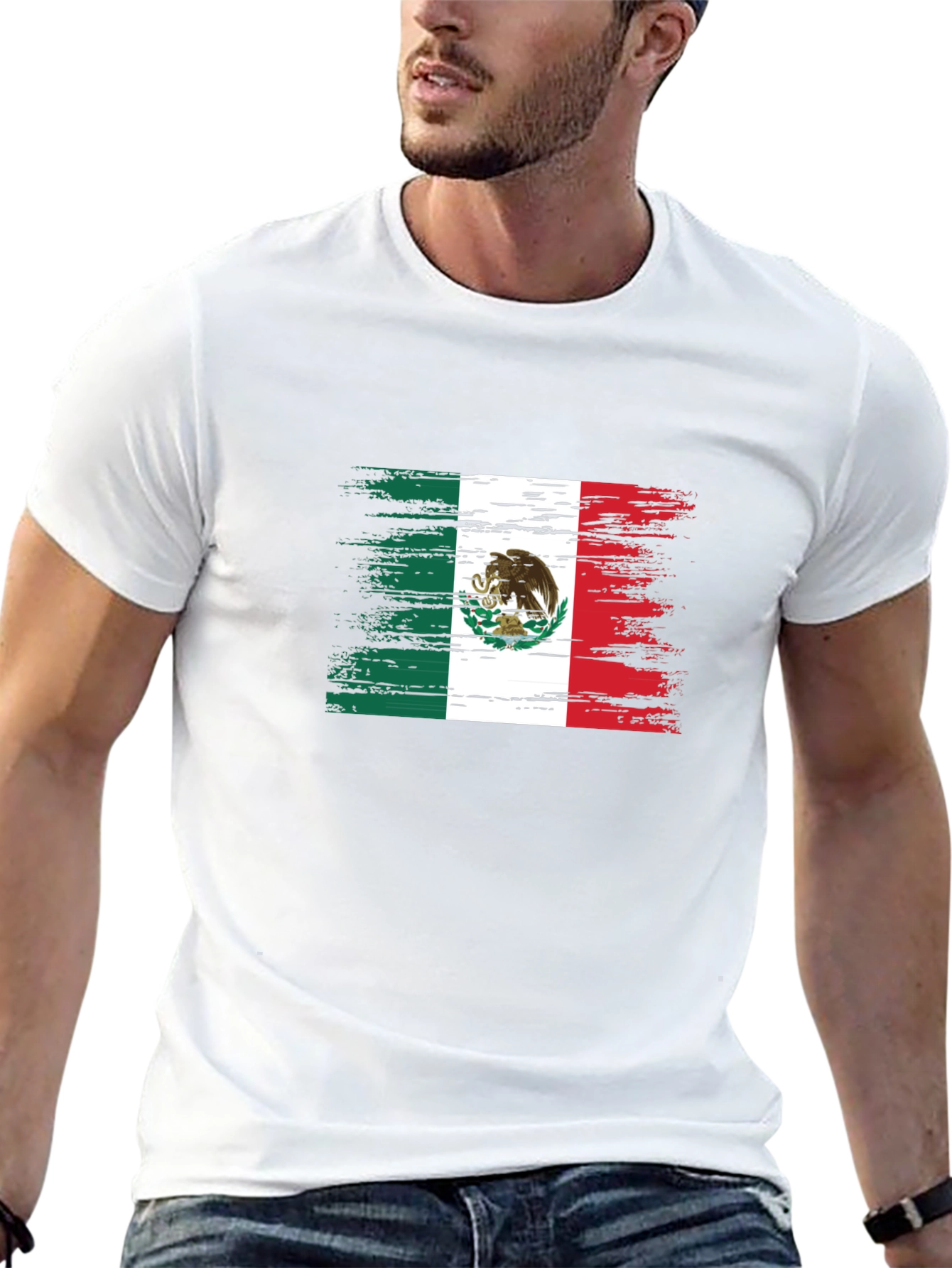 Mexico Flag T-Shirt - Distressed Graphic Tee
